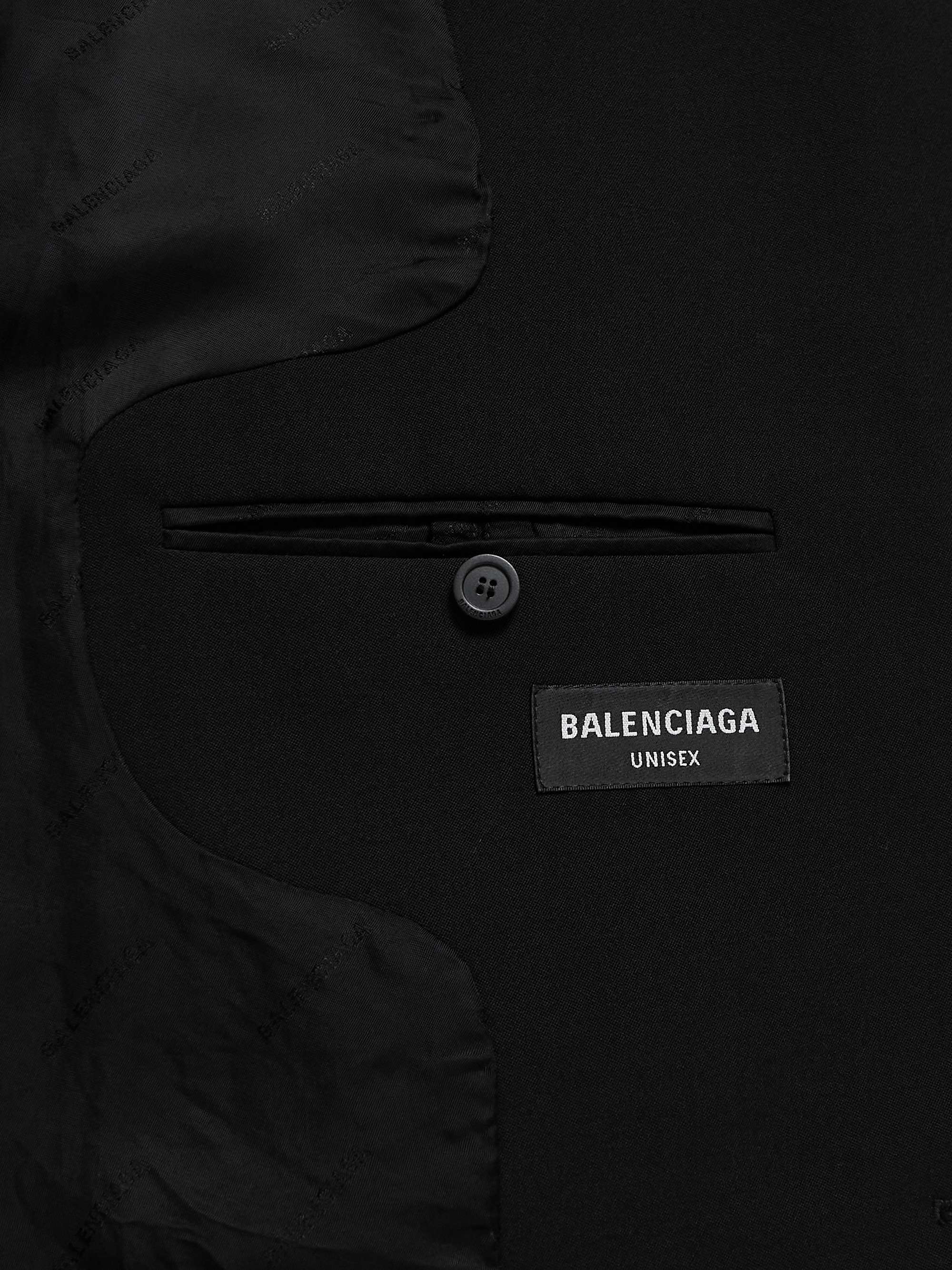 BALENCIAGA Oversized Distressed Wool Blazer