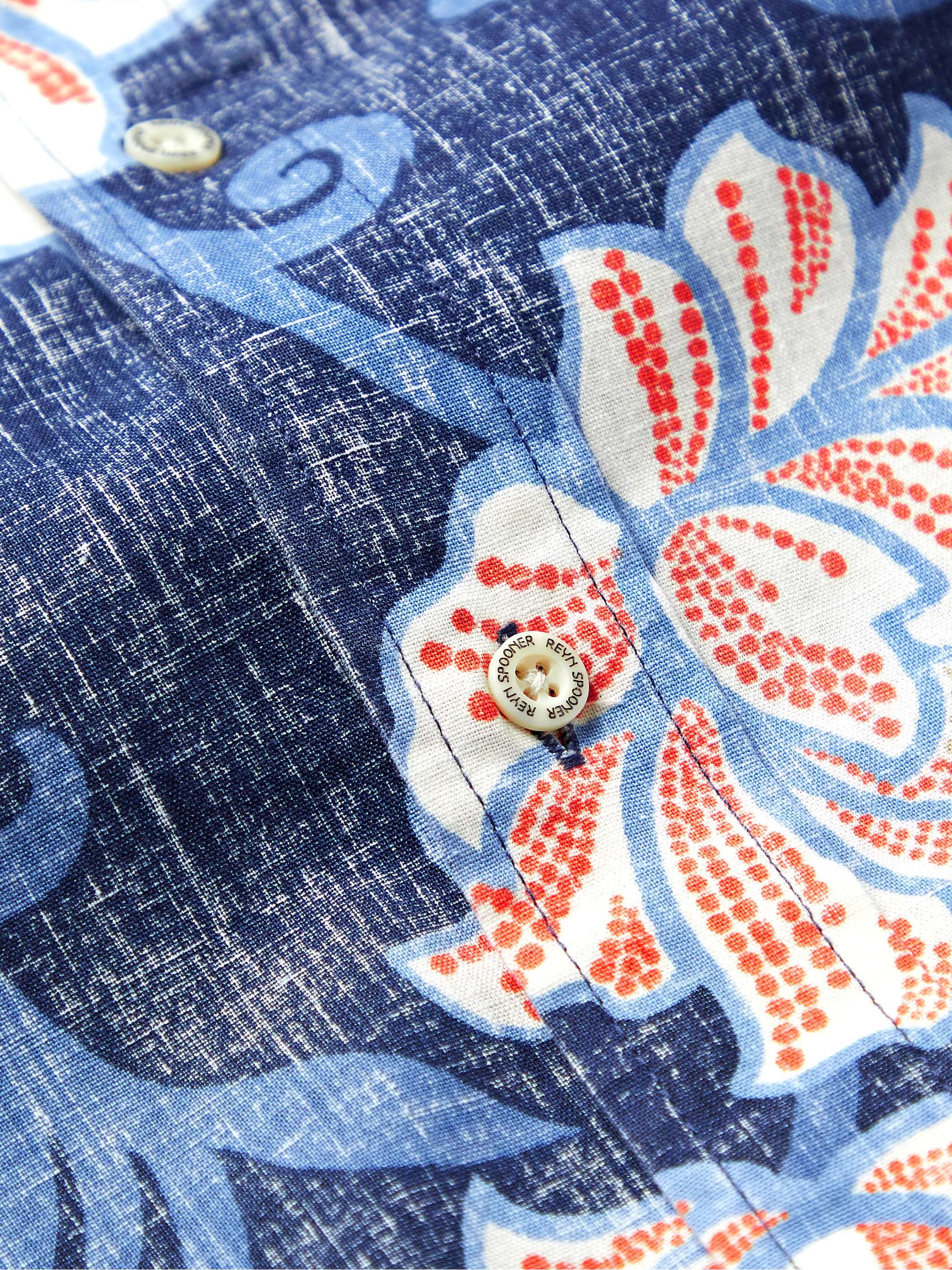 REYN SPOONER Pareo Japonica Button-Down Collar Floral-Print Cotton-Blend Shirt