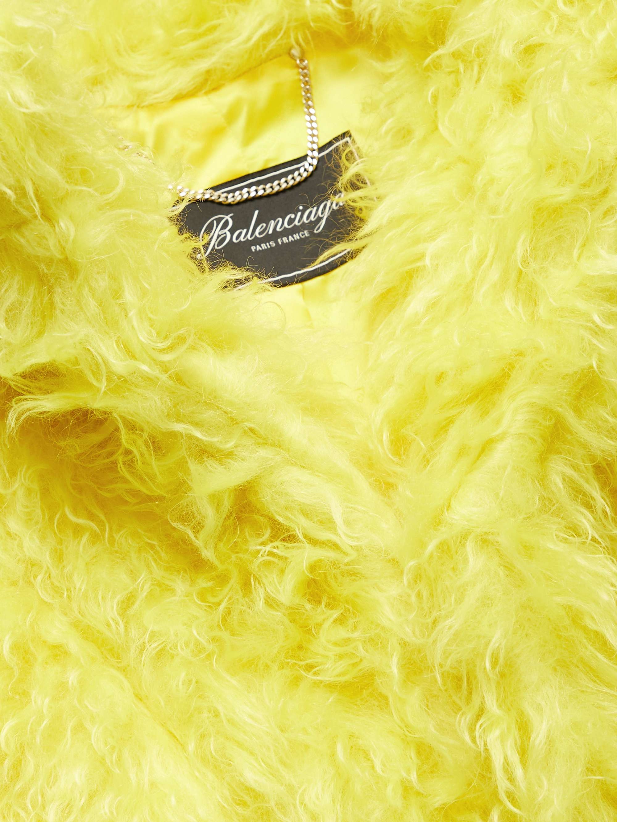 BALENCIAGA Padded Mohair and Cotton-Blend Faux Fur Jacket