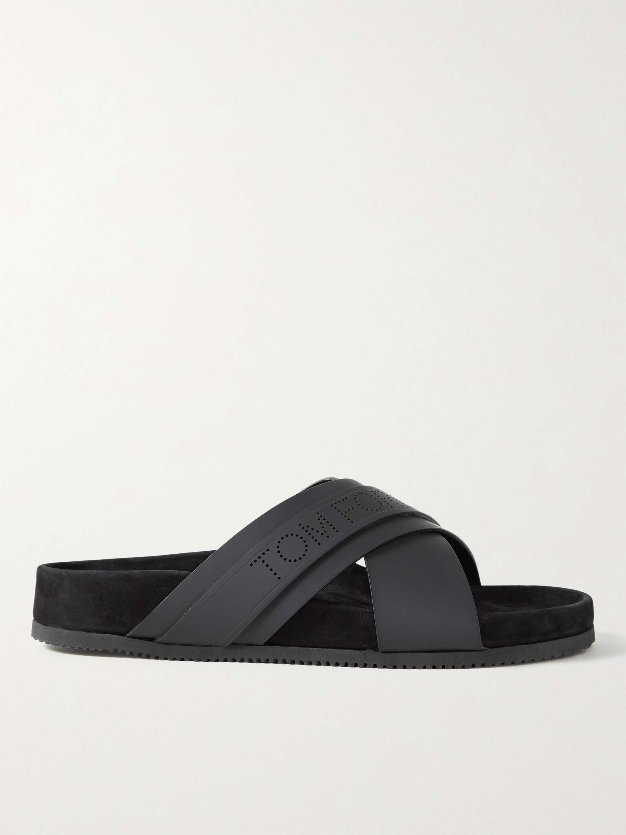 TOM FORD Wicklow Perforated Leather Slides