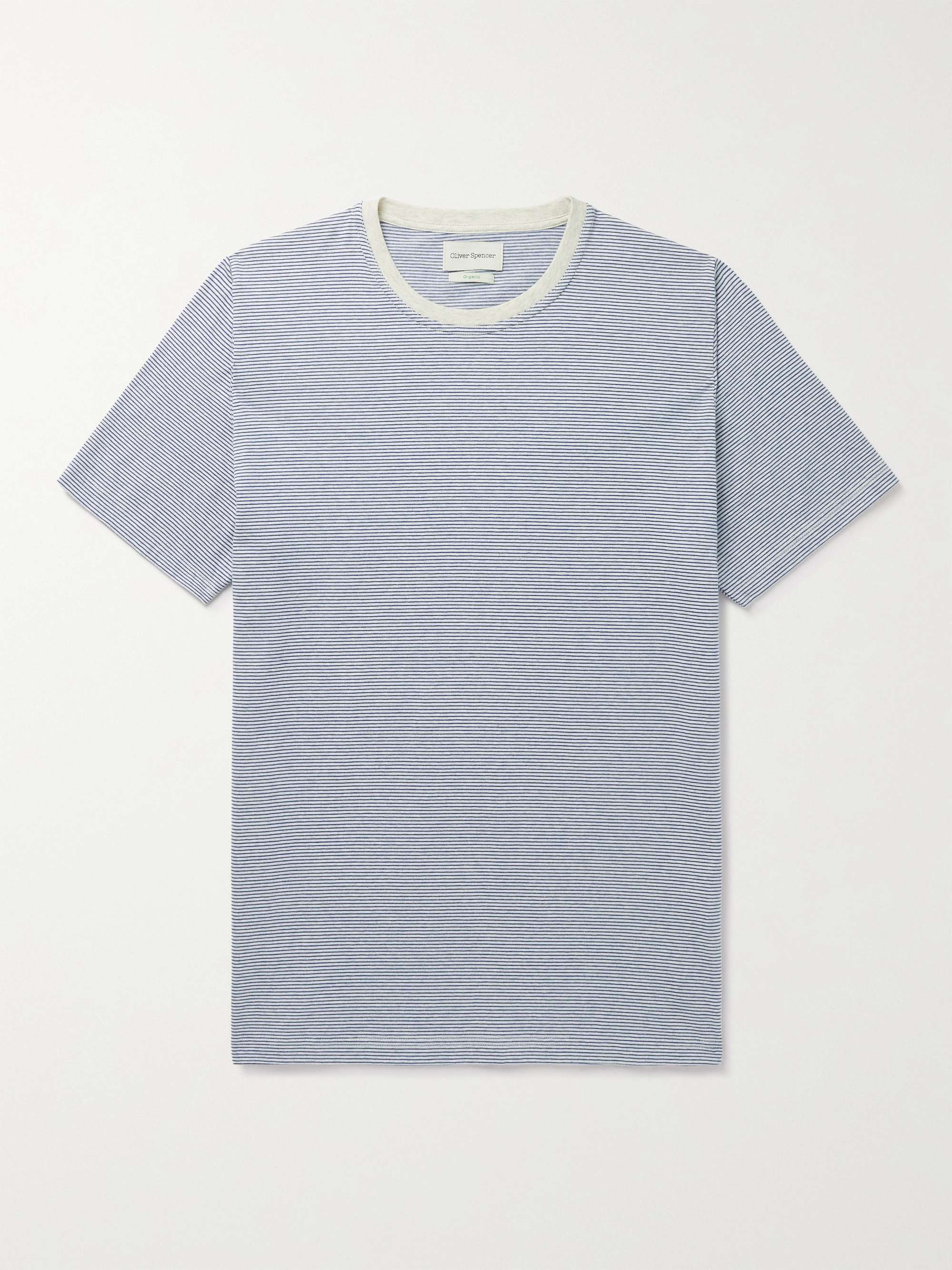 OLIVER SPENCER Conduit Striped Organic Cotton-Jersey T-Shirt