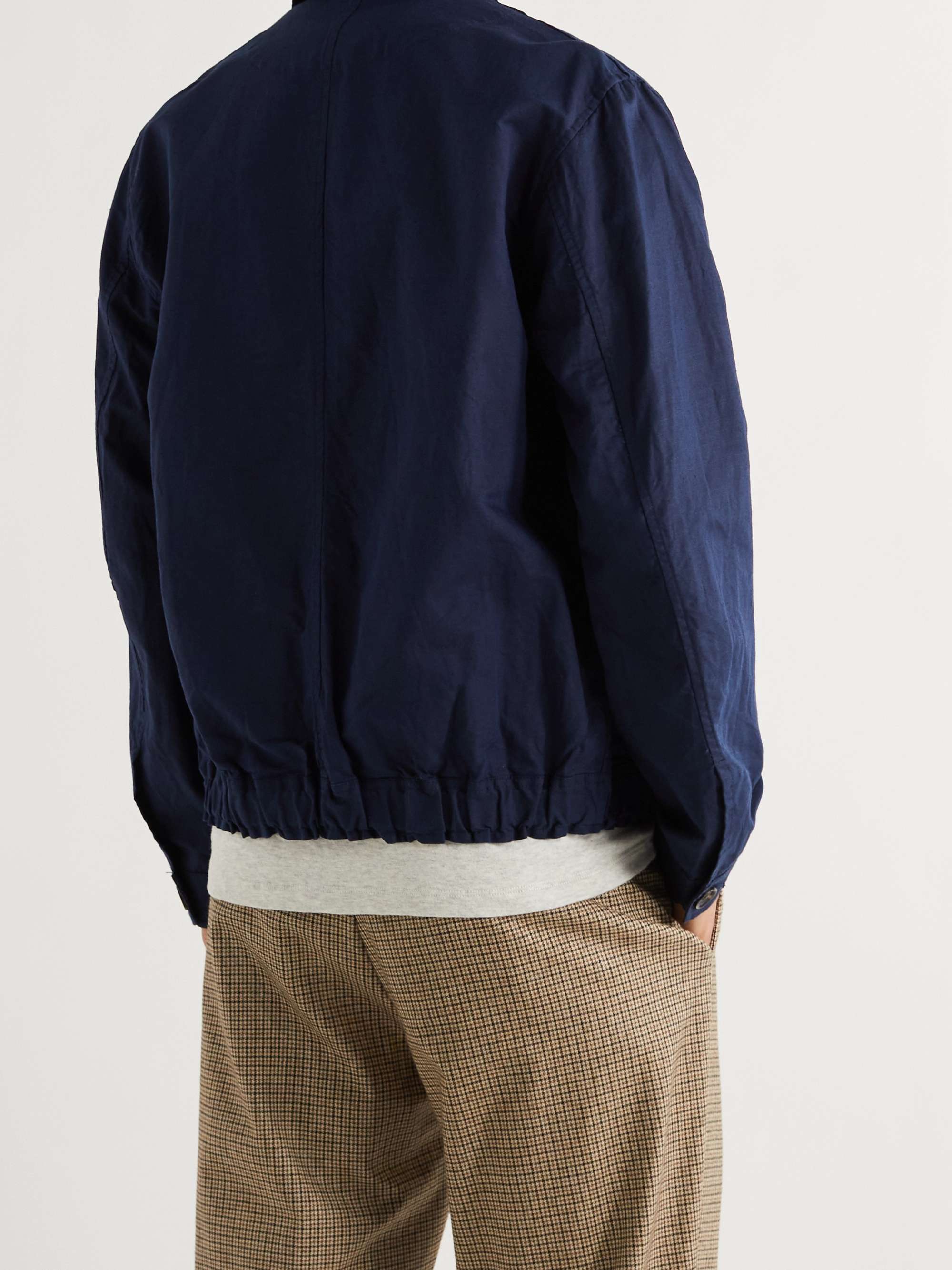 OLIVER SPENCER Stanford Linen and Cotton-Blend Blouson Jacket