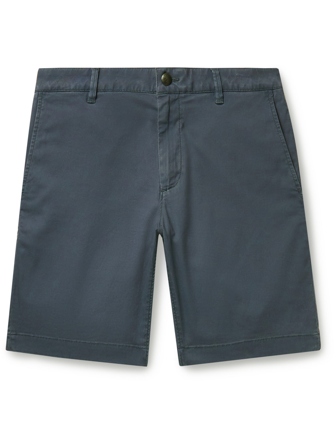 Faherty Island Life Stretch Organic Cotton And Tencel-blend Twill Shorts In Blue