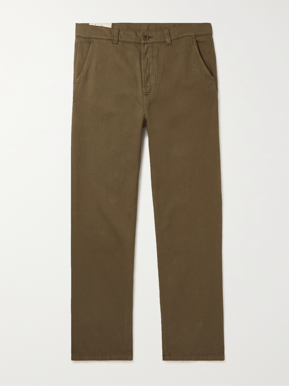 NUDIE JEANS LAZY LEO ORGANIC COTTON-TWILL TROUSERS