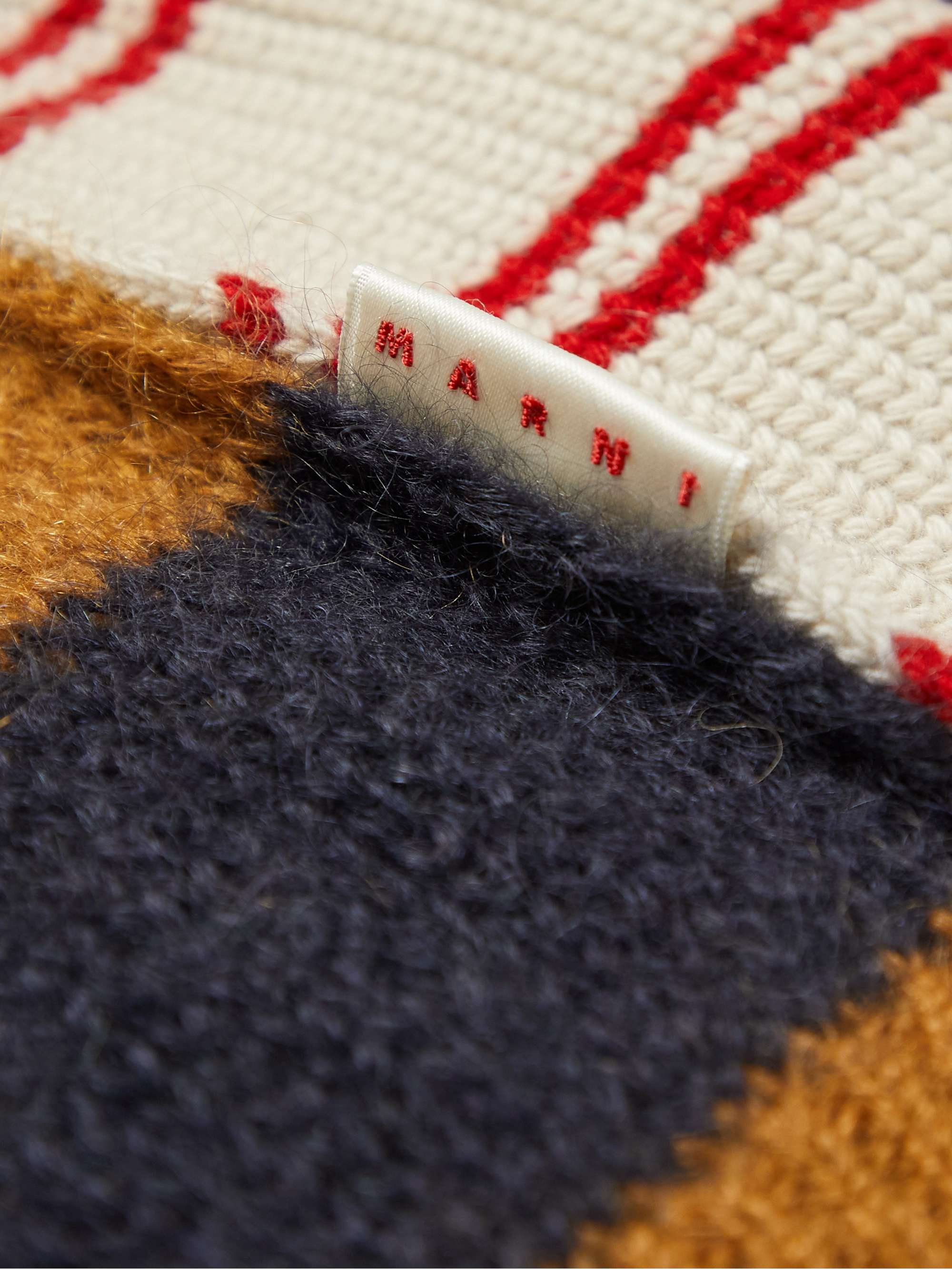 MARNI Panelled Striped Virgin Wool-Blend Sweater