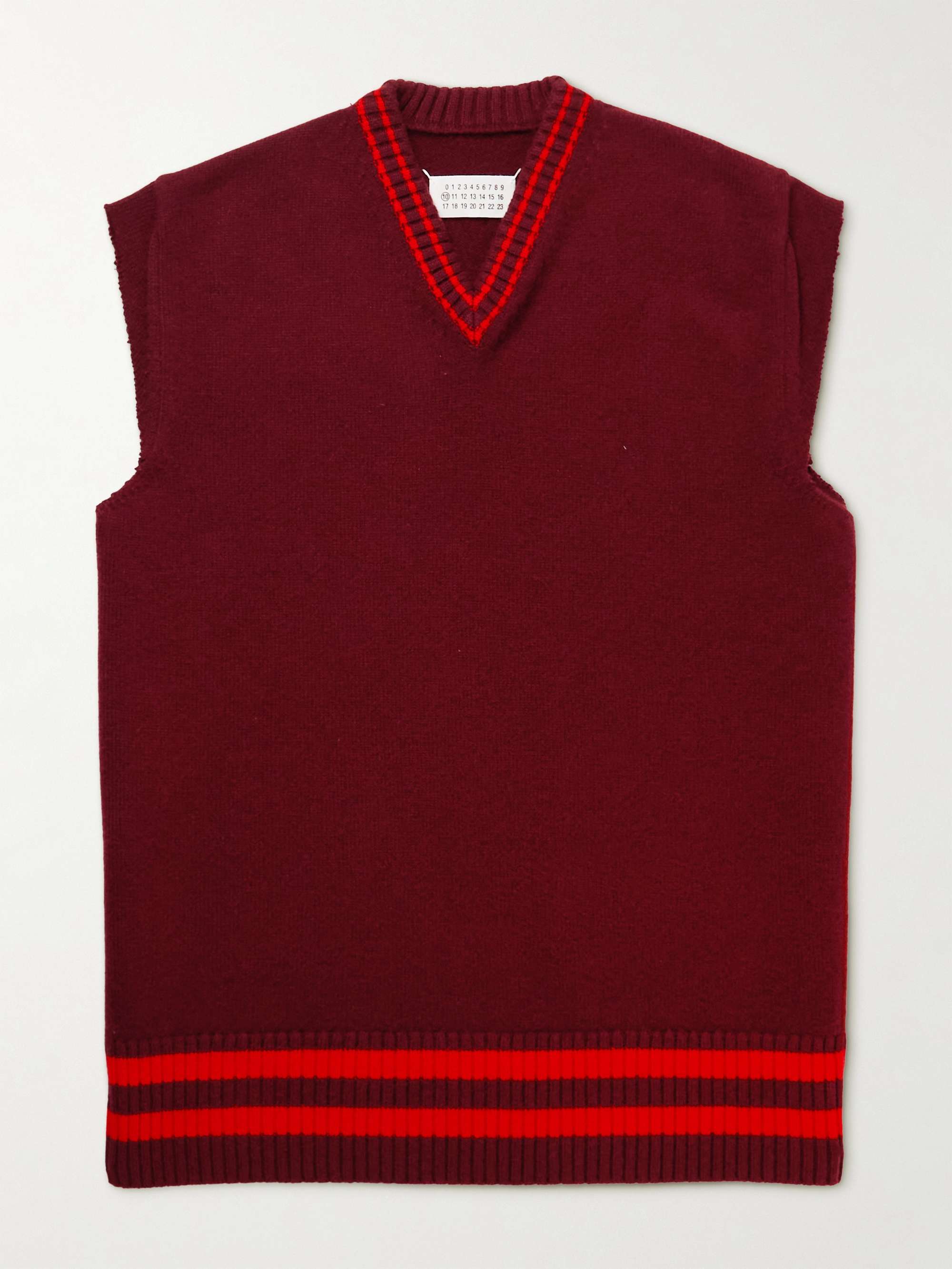 MAISON MARGIELA Striped Wool Sweater Vest