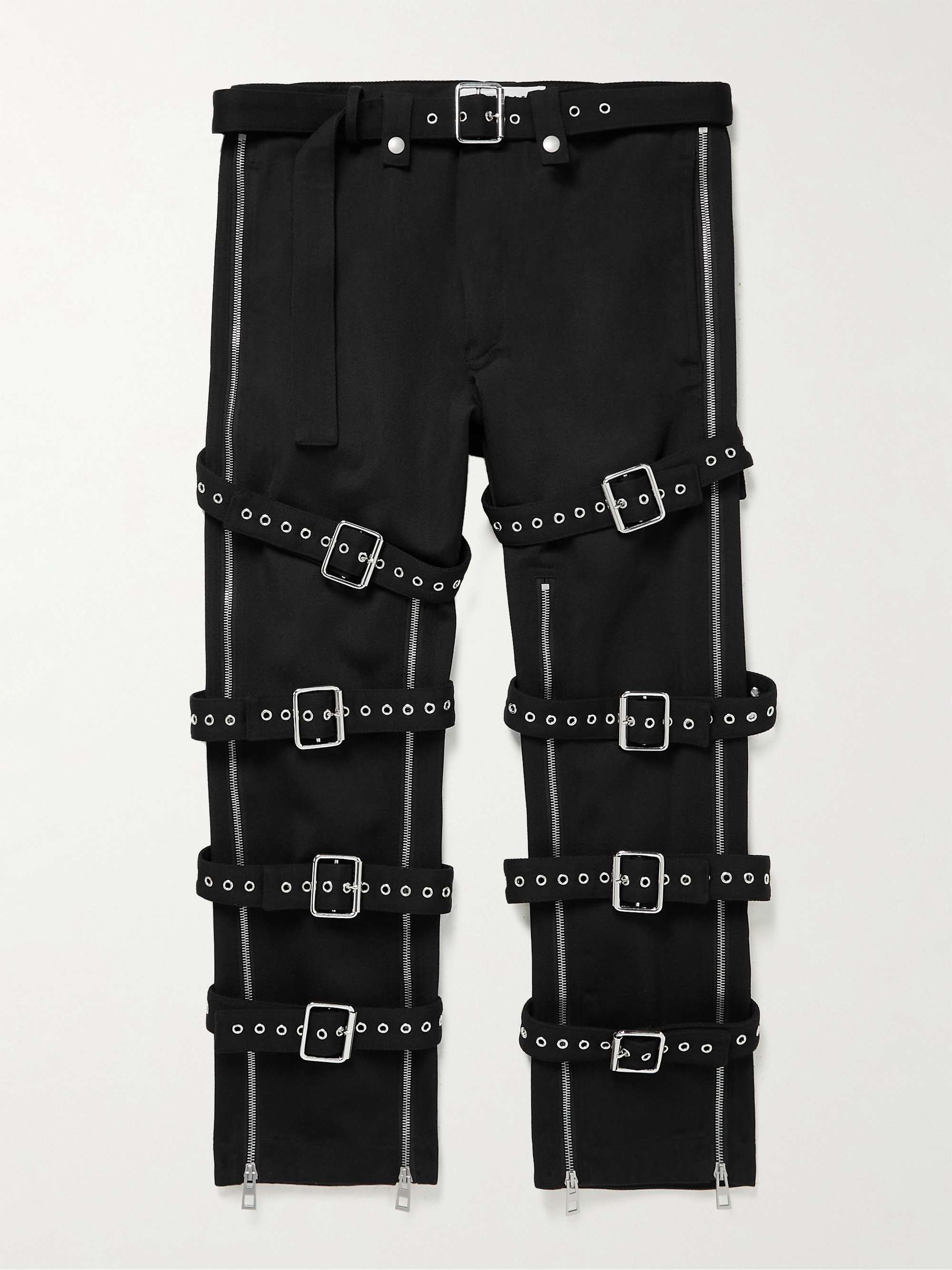 LOEWE Slim-Fit Zip-Detailed Wool-Gabardine Trousers