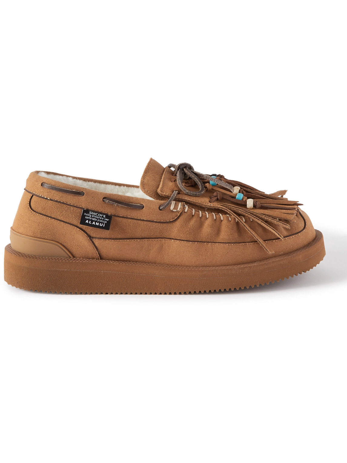 ALANUI SUICOKE OWM SHEARLING-LINED SUEDE LOAFERS