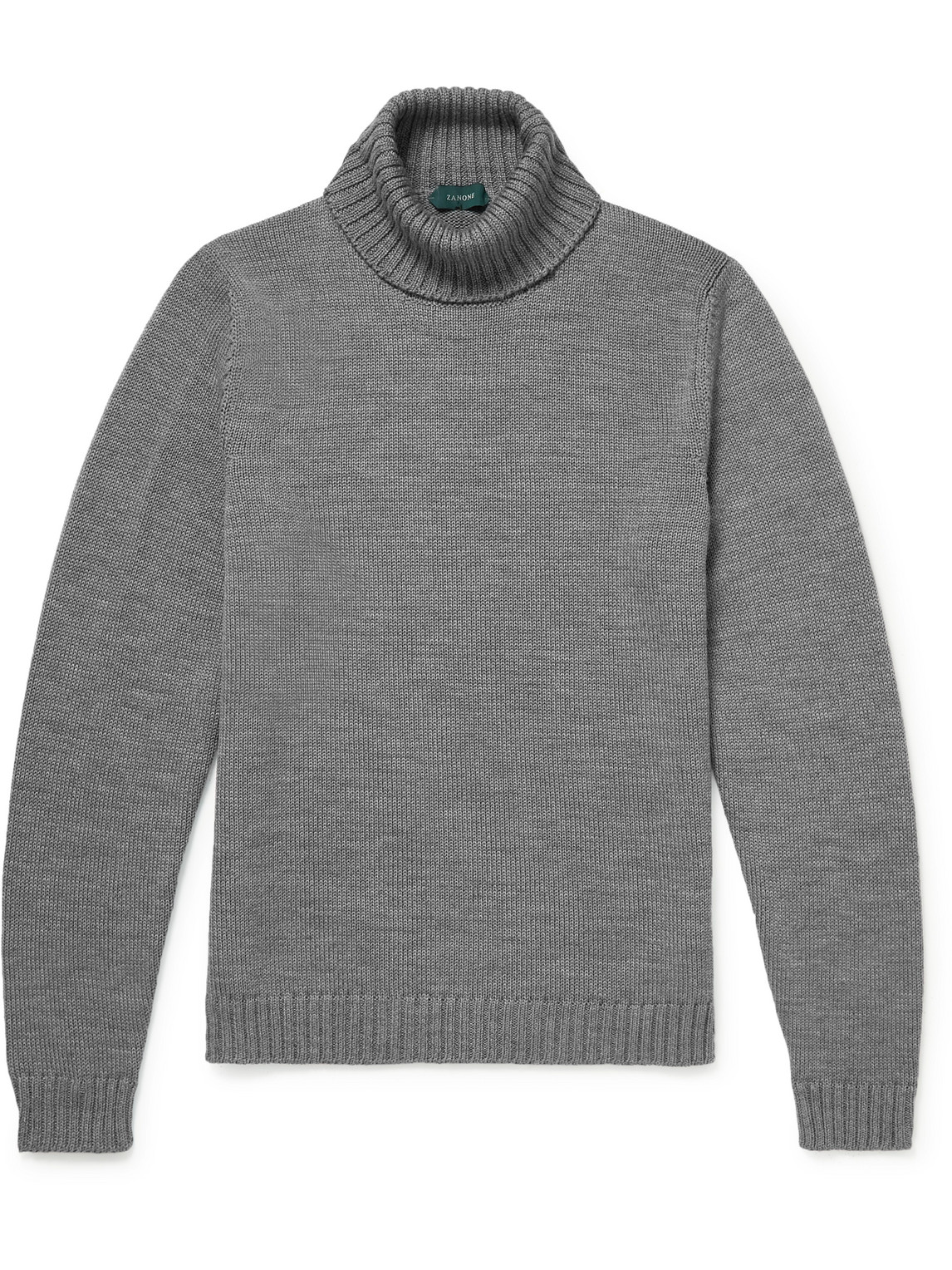 Incotex - Slim-Fit Merino Wool Rollneck Sweater - Men - Gray - It 52