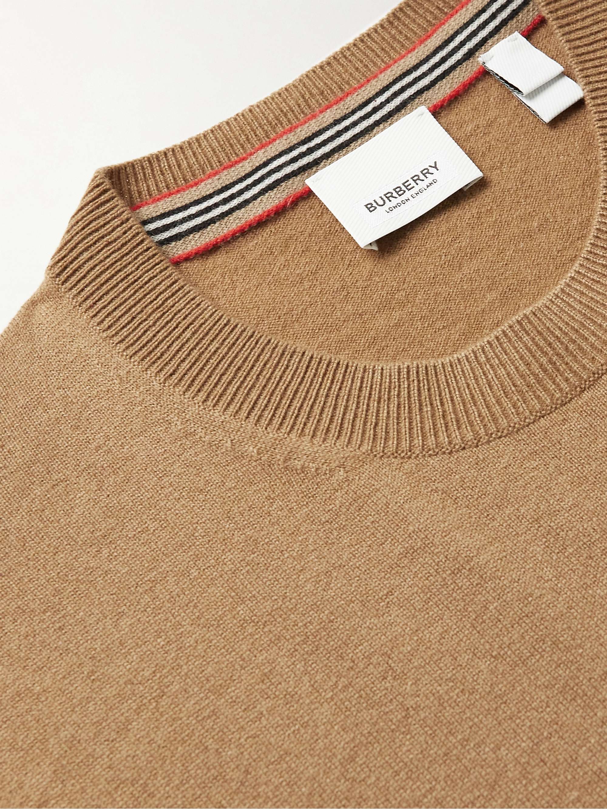 BURBERRY Logo-Embroidered Cashmere Sweater