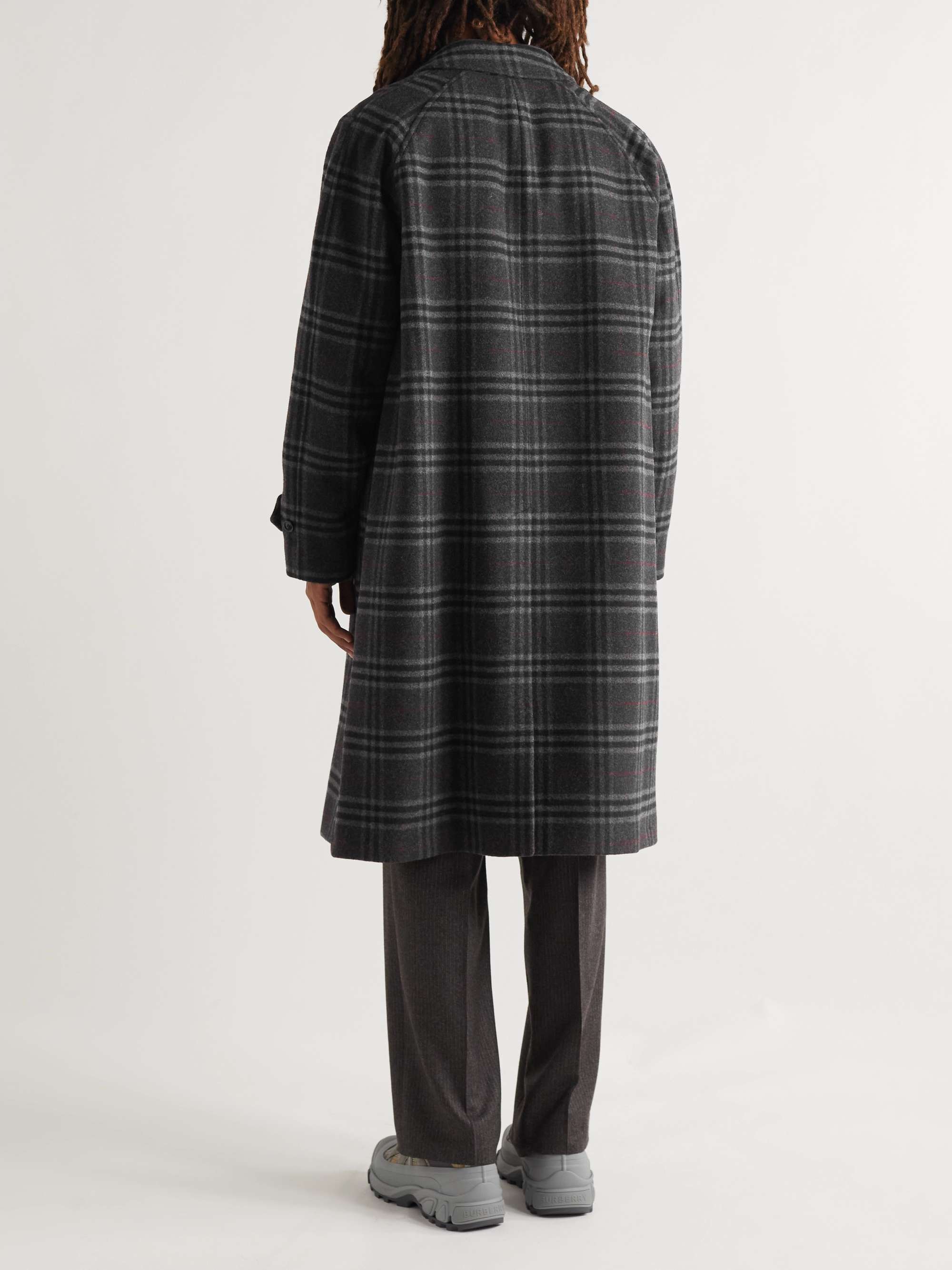 BURBERRY Checked Wool and Cashmere-Blend Coat