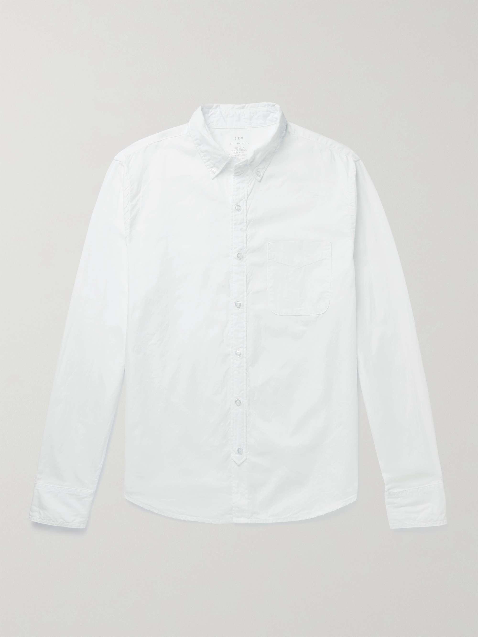 SAVE KHAKI UNITED Garment-Dyed Button-Down Collar Cotton Oxford Shirt