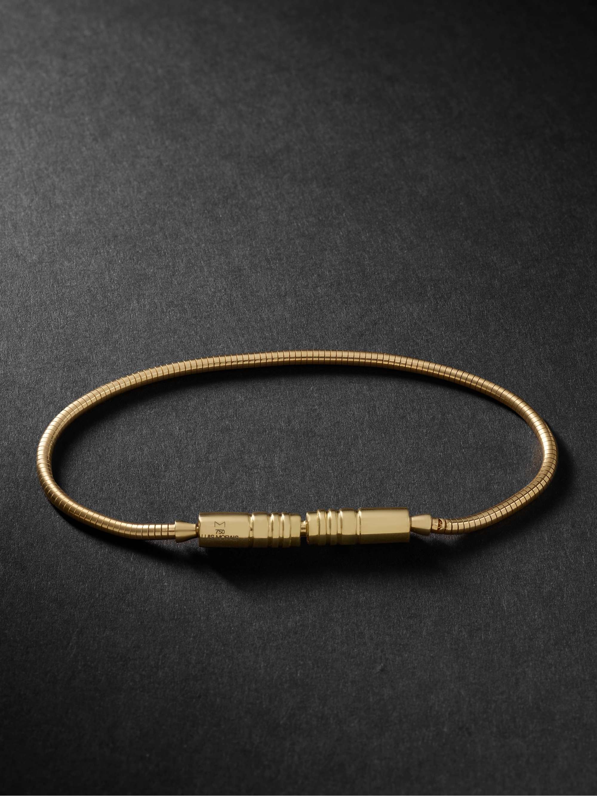 LUIS MORAIS Liquid Plug Lock 18-Karat Gold Bracelet
