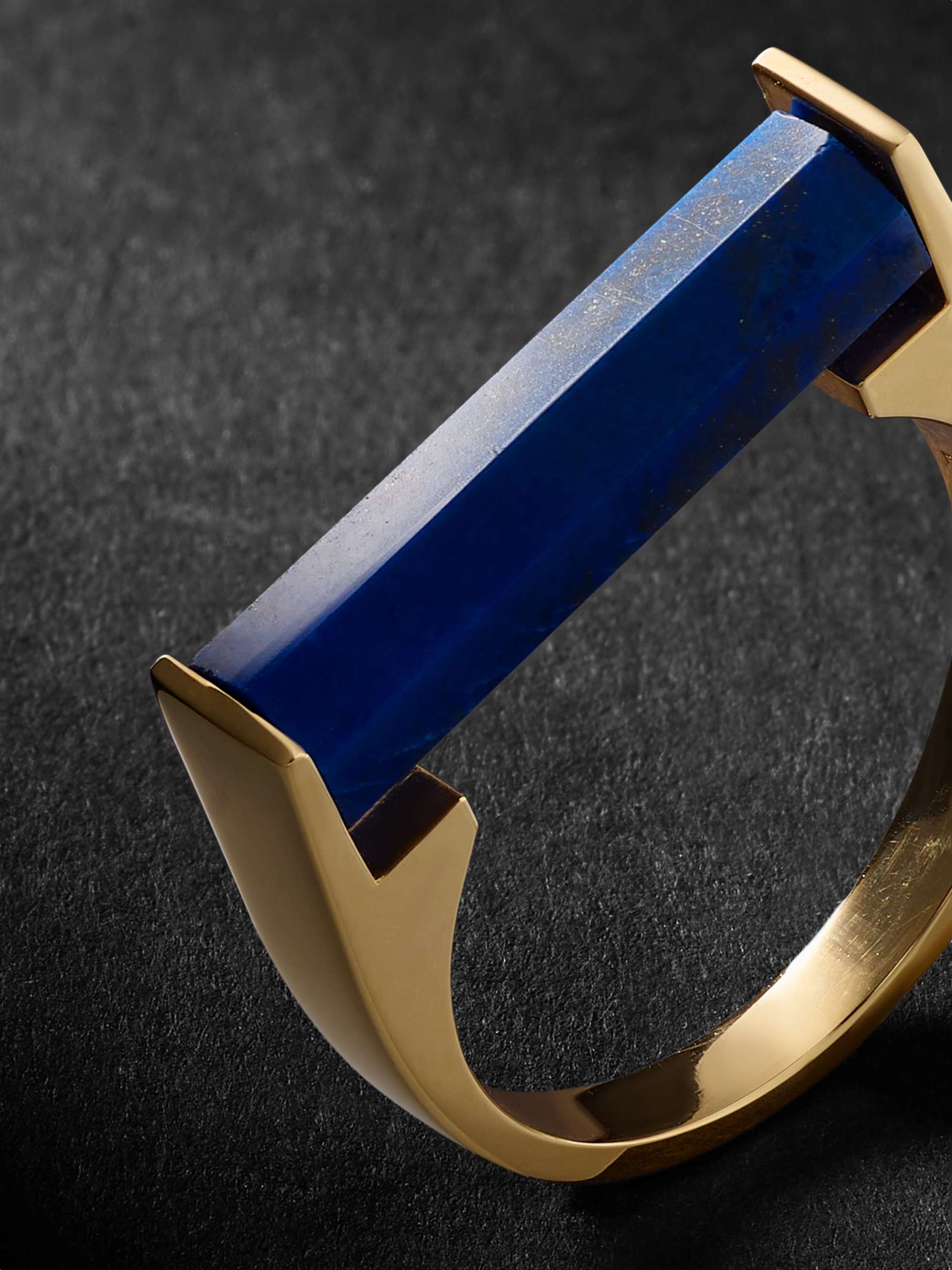 LUIS MORAIS 14-Karat Gold and Lapis Lazuli Ring