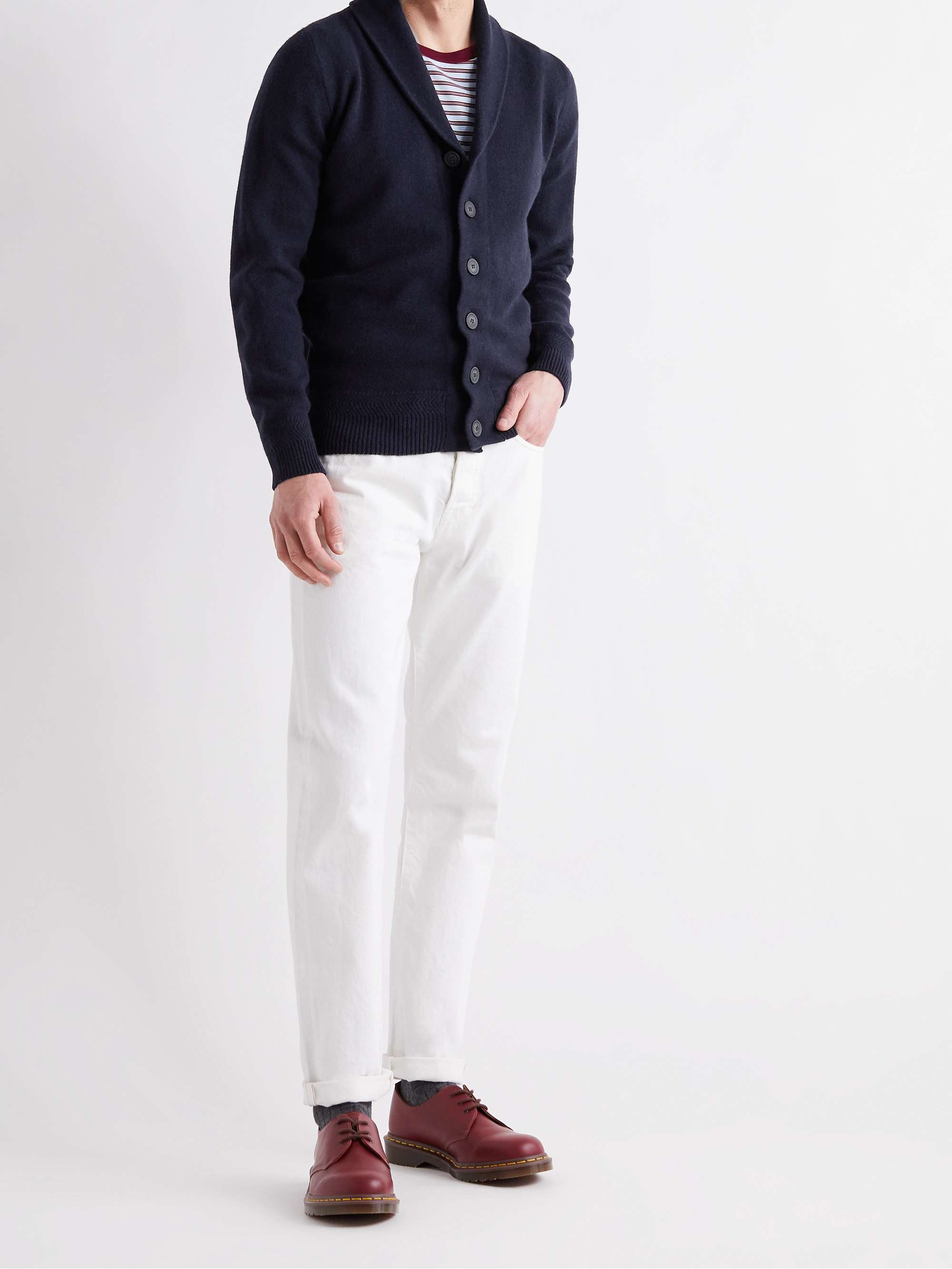 JOHN SMEDLEY Cullen Slim-Fit Recycled Cashmere and Merino Wool-Blend Cardigan