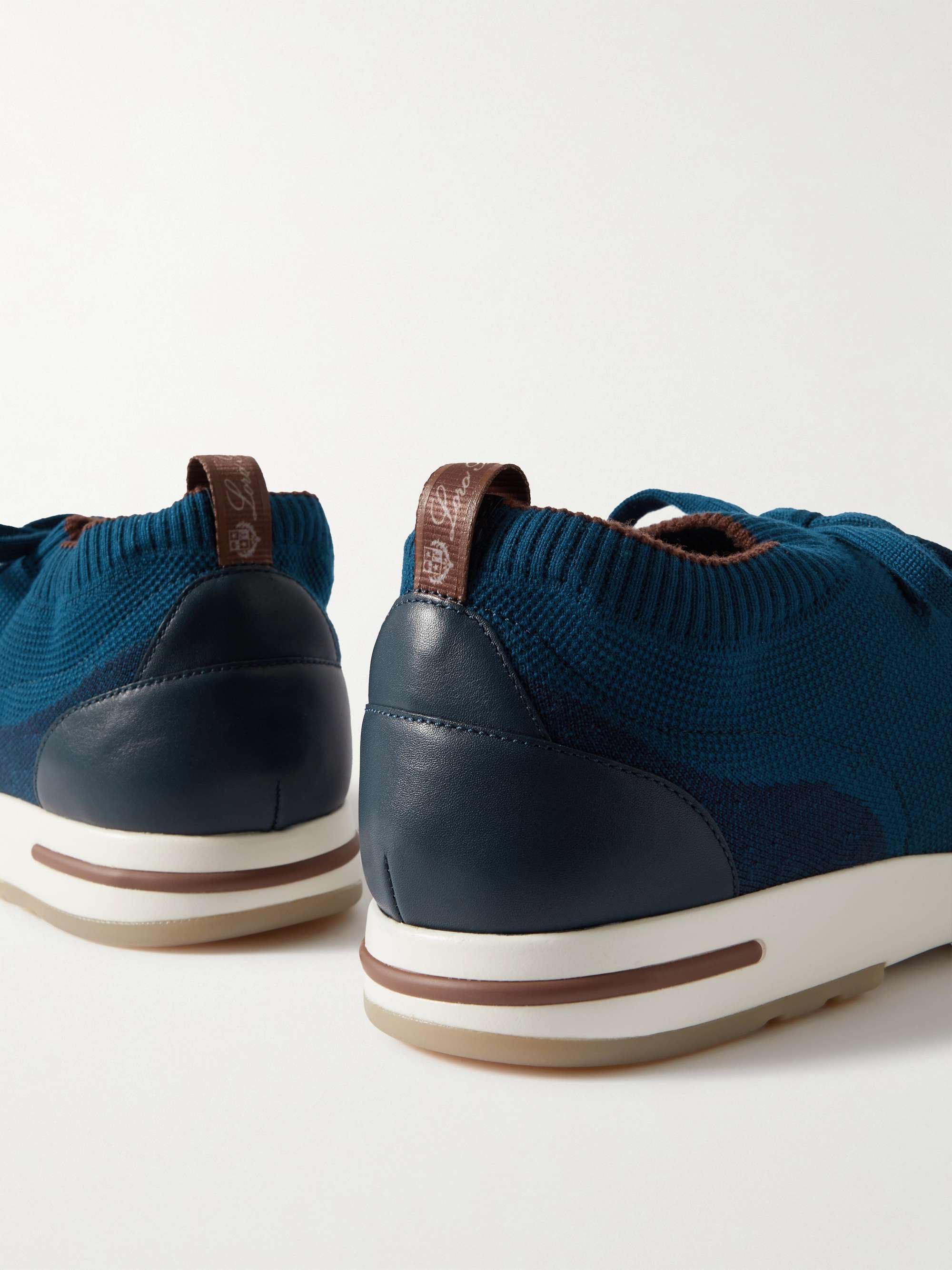 LORO PIANA 360 Flexy Walk Leather-Trimmed Knitted Wool Sneakers