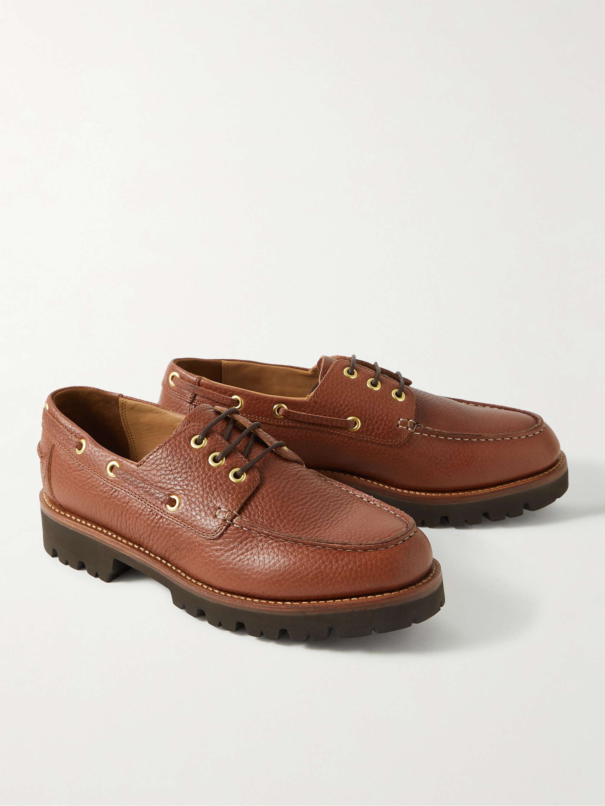 GRENSON Dempsey Full-Grain Leather Boat Shoes