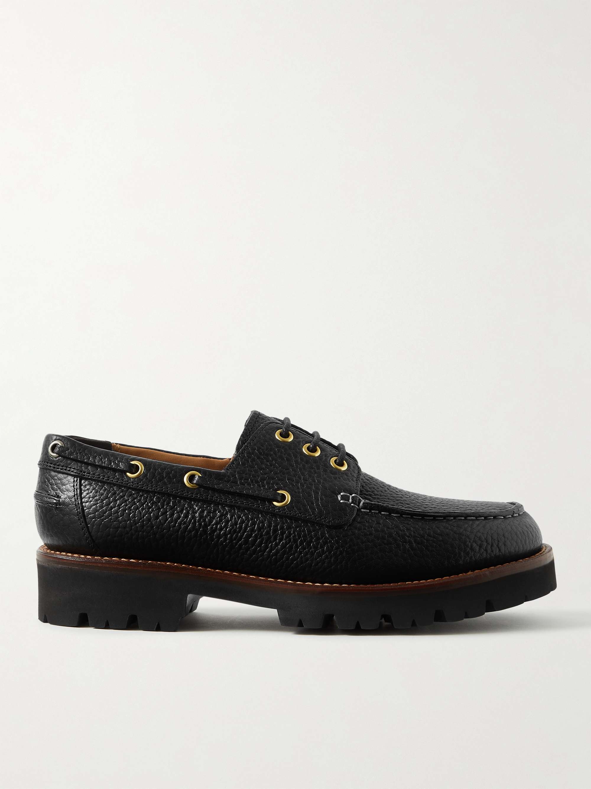 GRENSON Dempsey Full-Grain Leather Boat Shoes