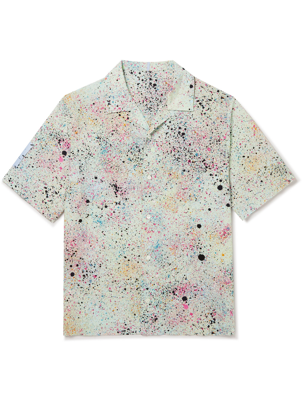 MCQ BY ALEXANDER MCQUEEN BREATHE CAMP-COLLAR PRINTED CREPE SHIRT