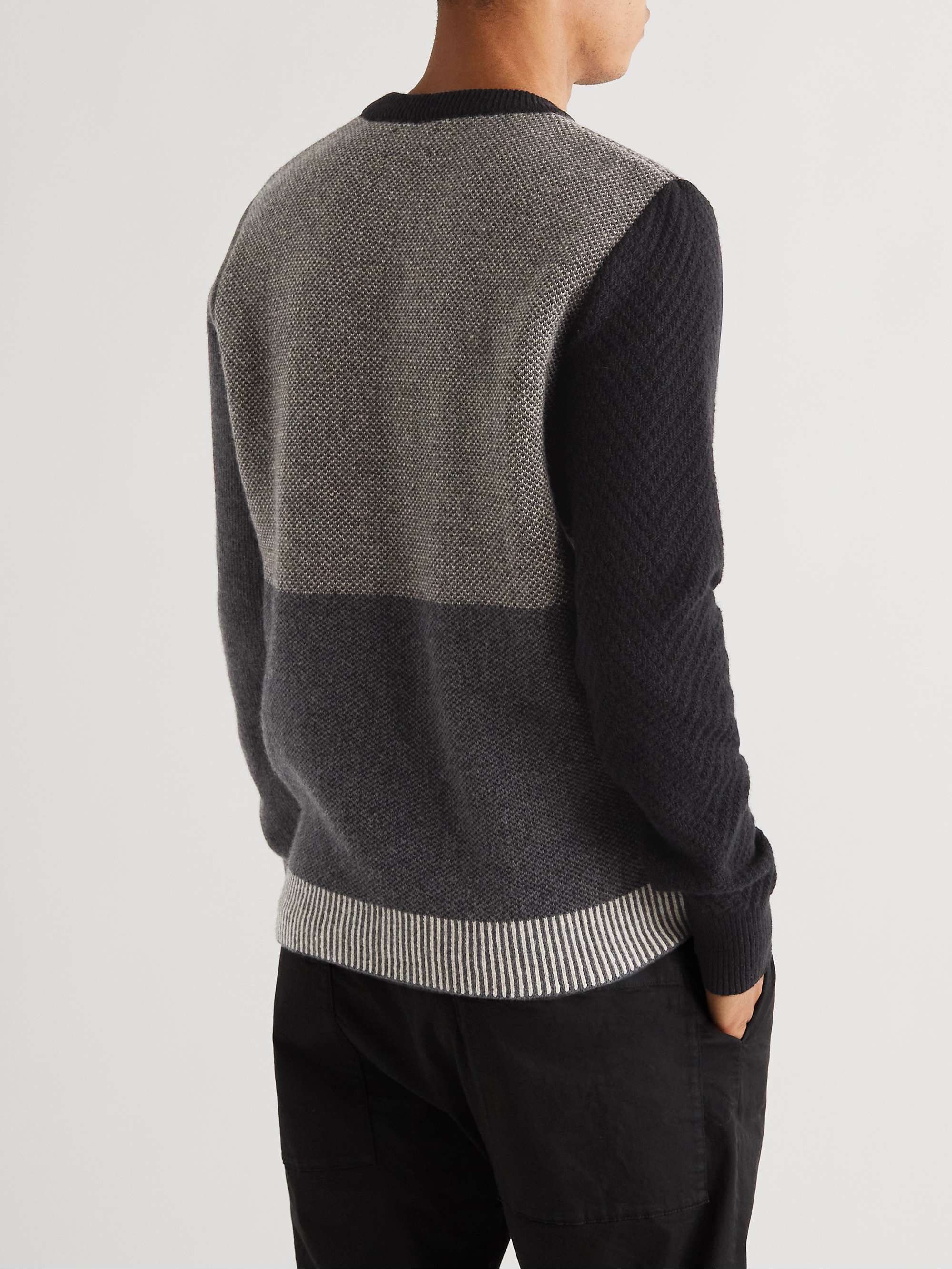 OLIVER SPENCER Blenheim Patchwork Wool Sweater