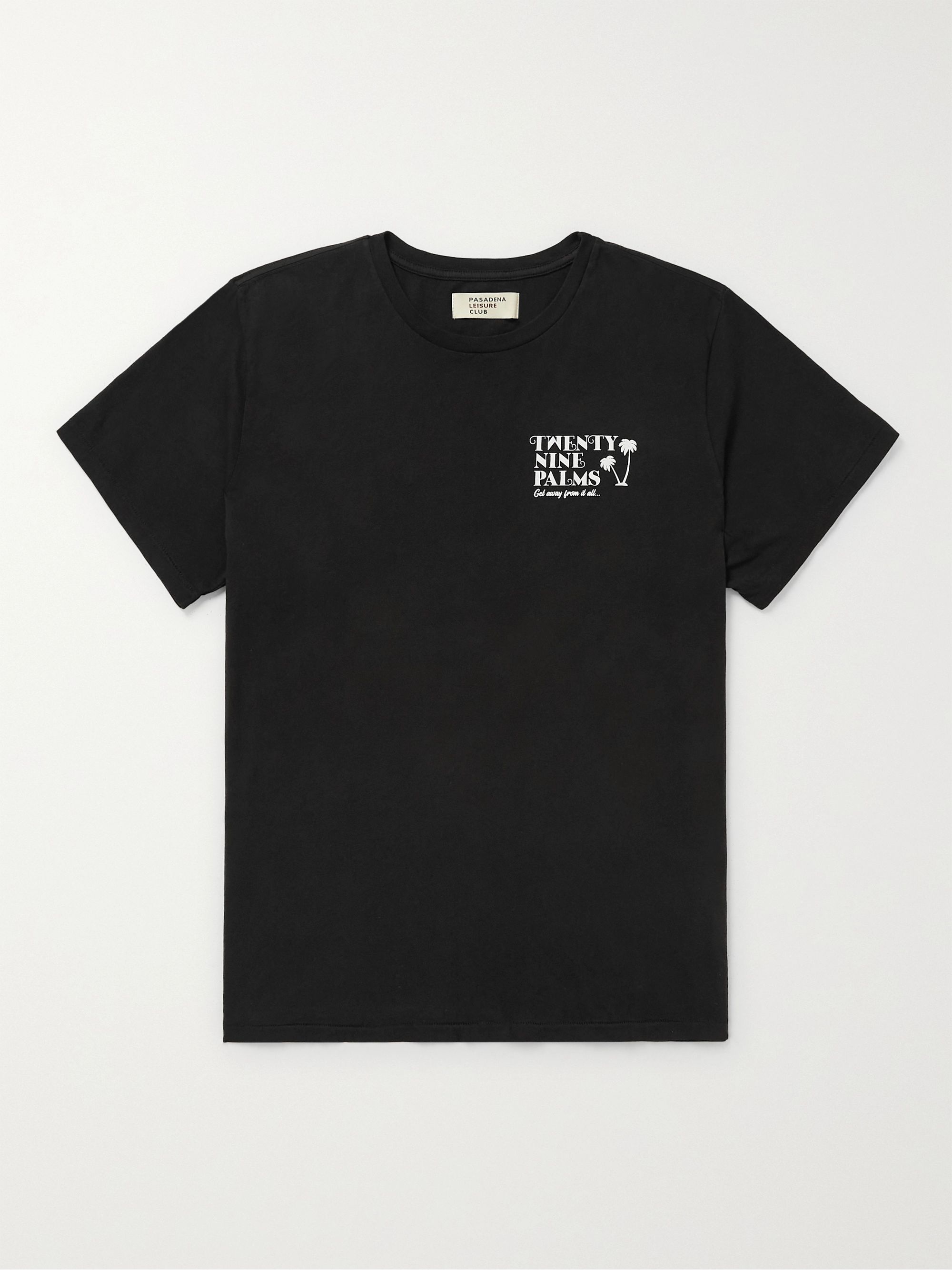Black Printed Cotton-Jersey T-Shirt | PASADENA LEISURE CLUB | MR PORTER