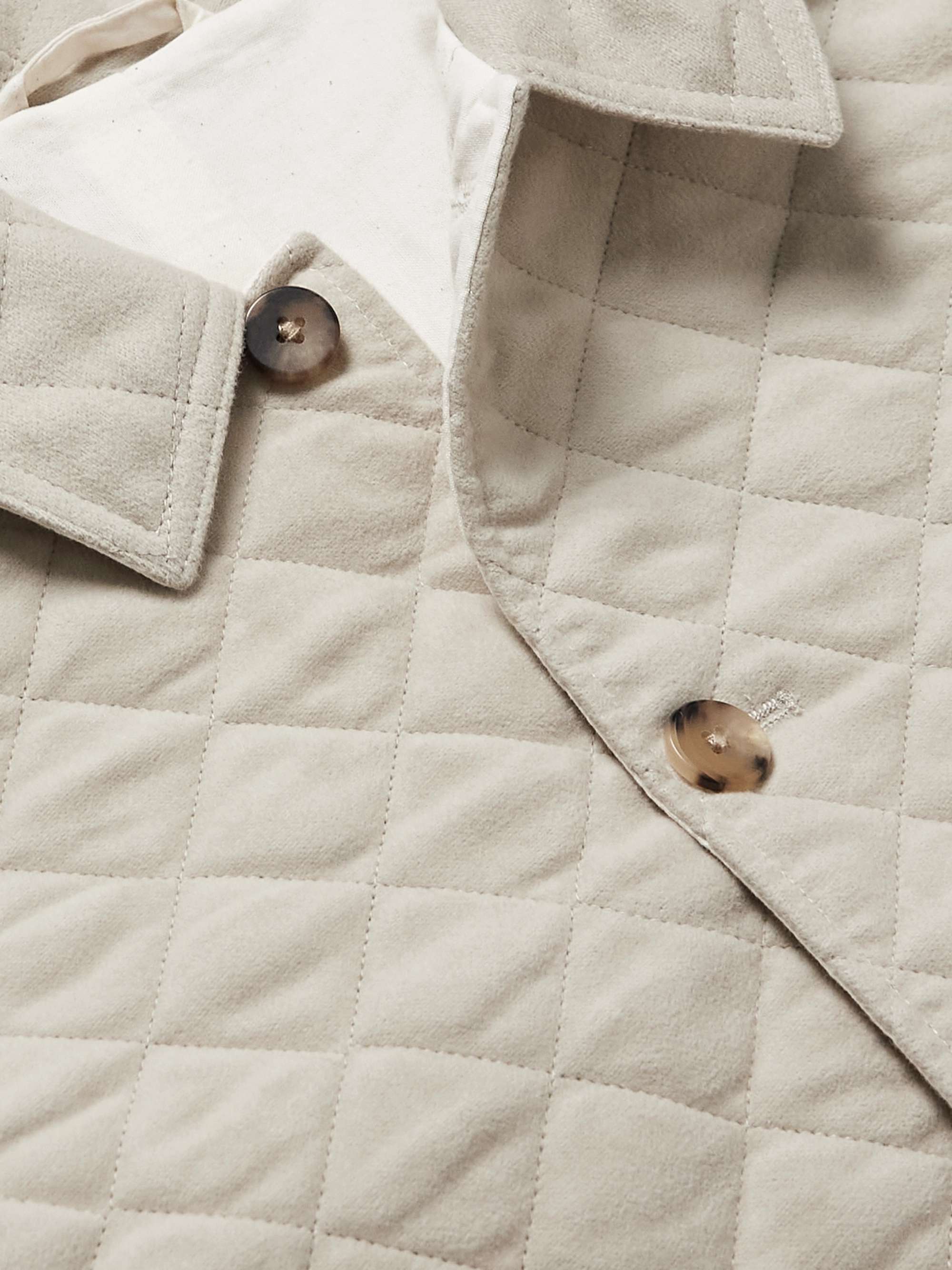 DE BONNE FACTURE Quilted Cotton-Moleskin Jacket