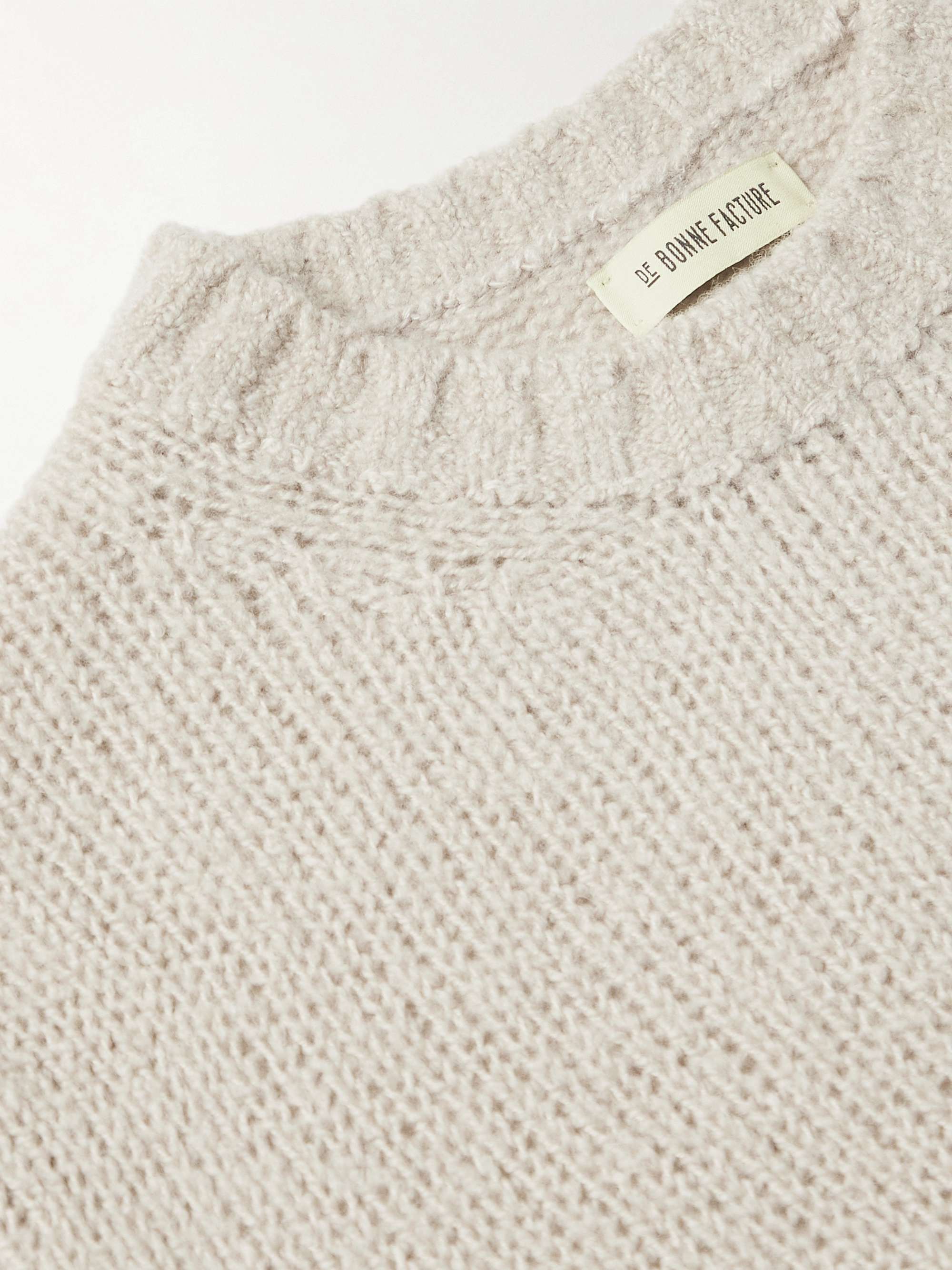 DE BONNE FACTURE Slim-Fit Wool Bouclé Sweater