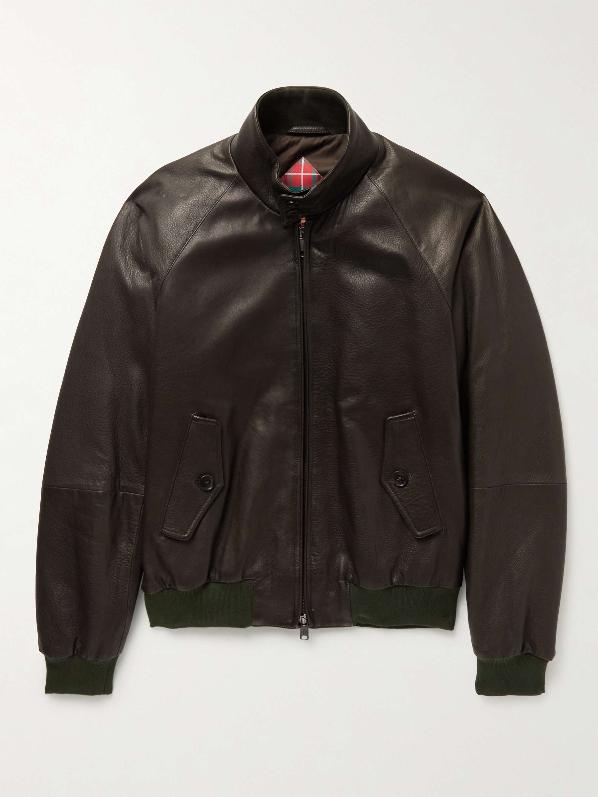 BARACUTA G9 Leather Harrington Jacket