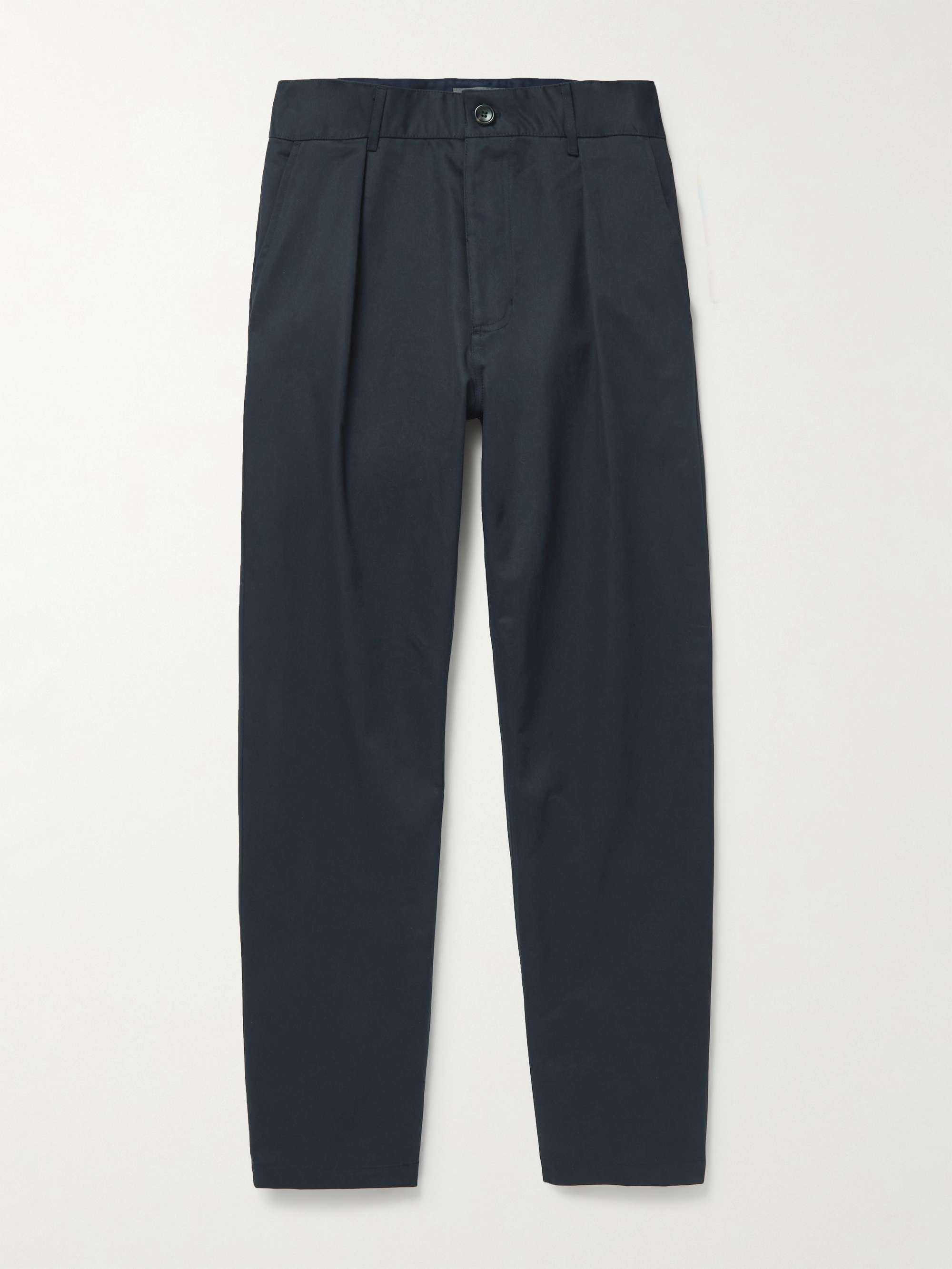 PRIVATE WHITE V.C. Pleated Cotton-Twill Chinos