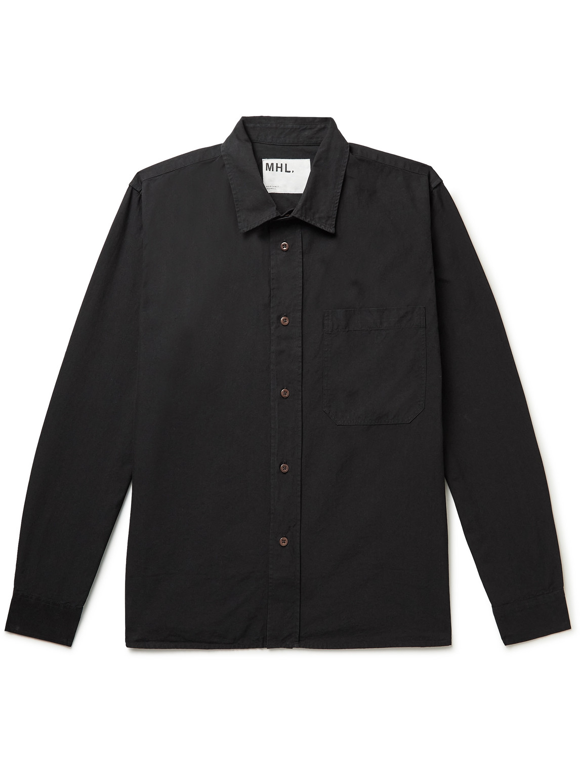 Margaret Howell Mhl Painters Cotton Oxford Shirt In Black