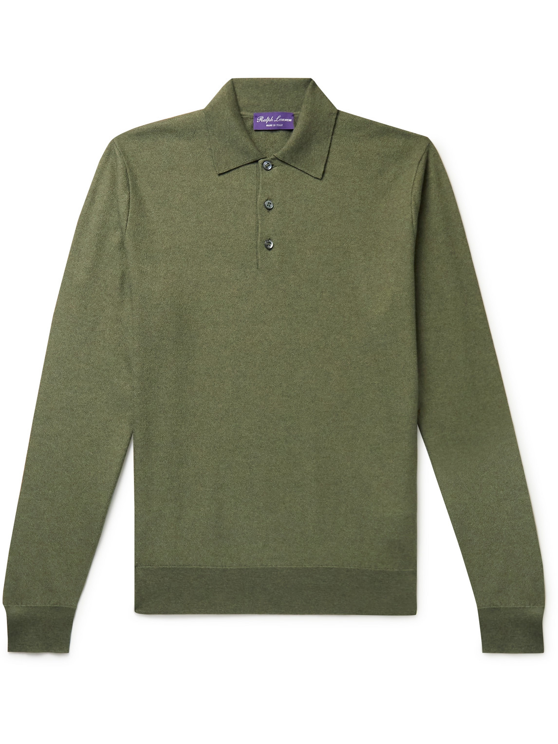 Ralph Lauren Slim-fit Silk-blend Polo Shirt In Green