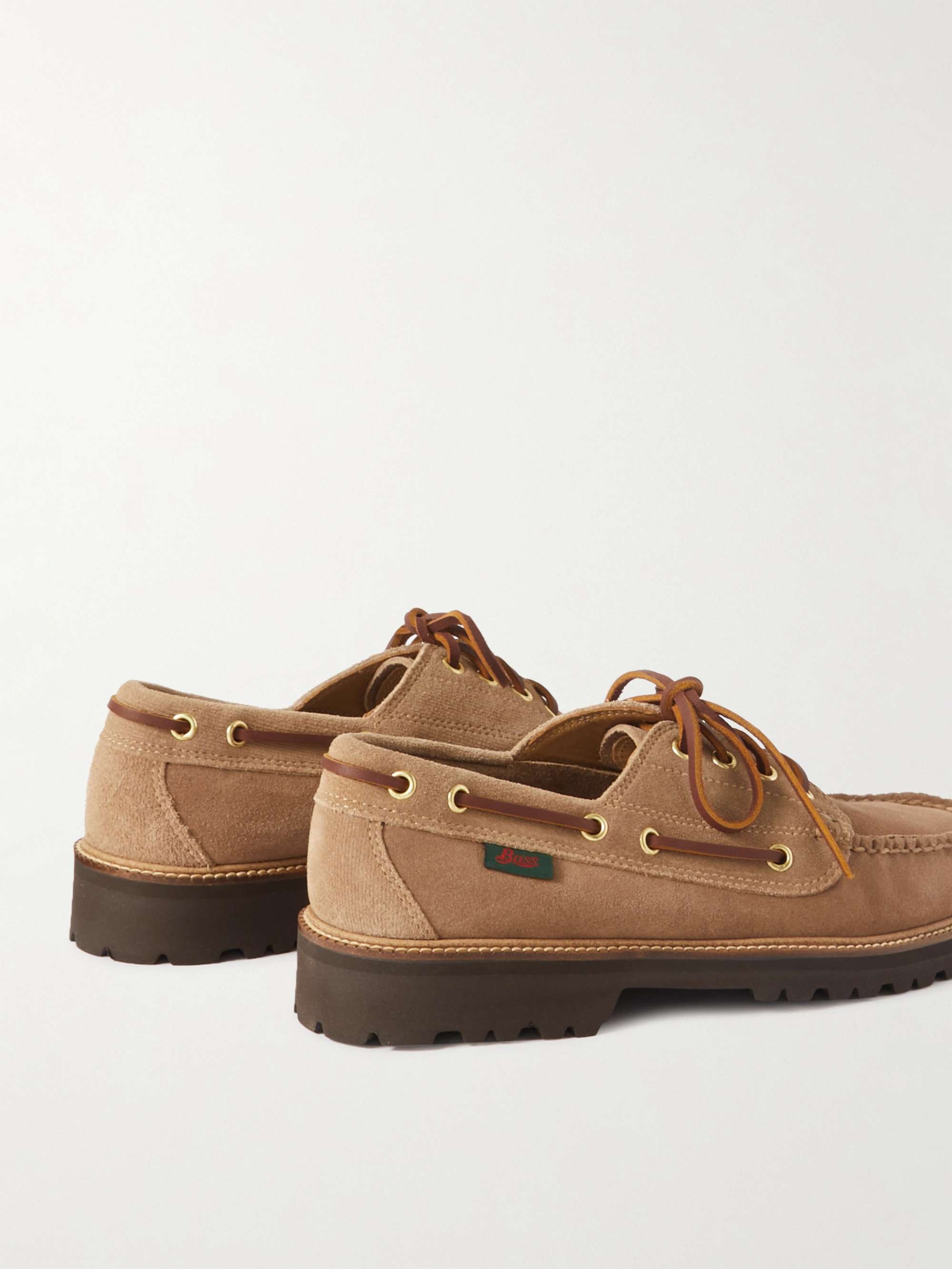 G.H. BASS & CO. Weejuns '90 Boater Mix Panelled Suede Boat Shoes