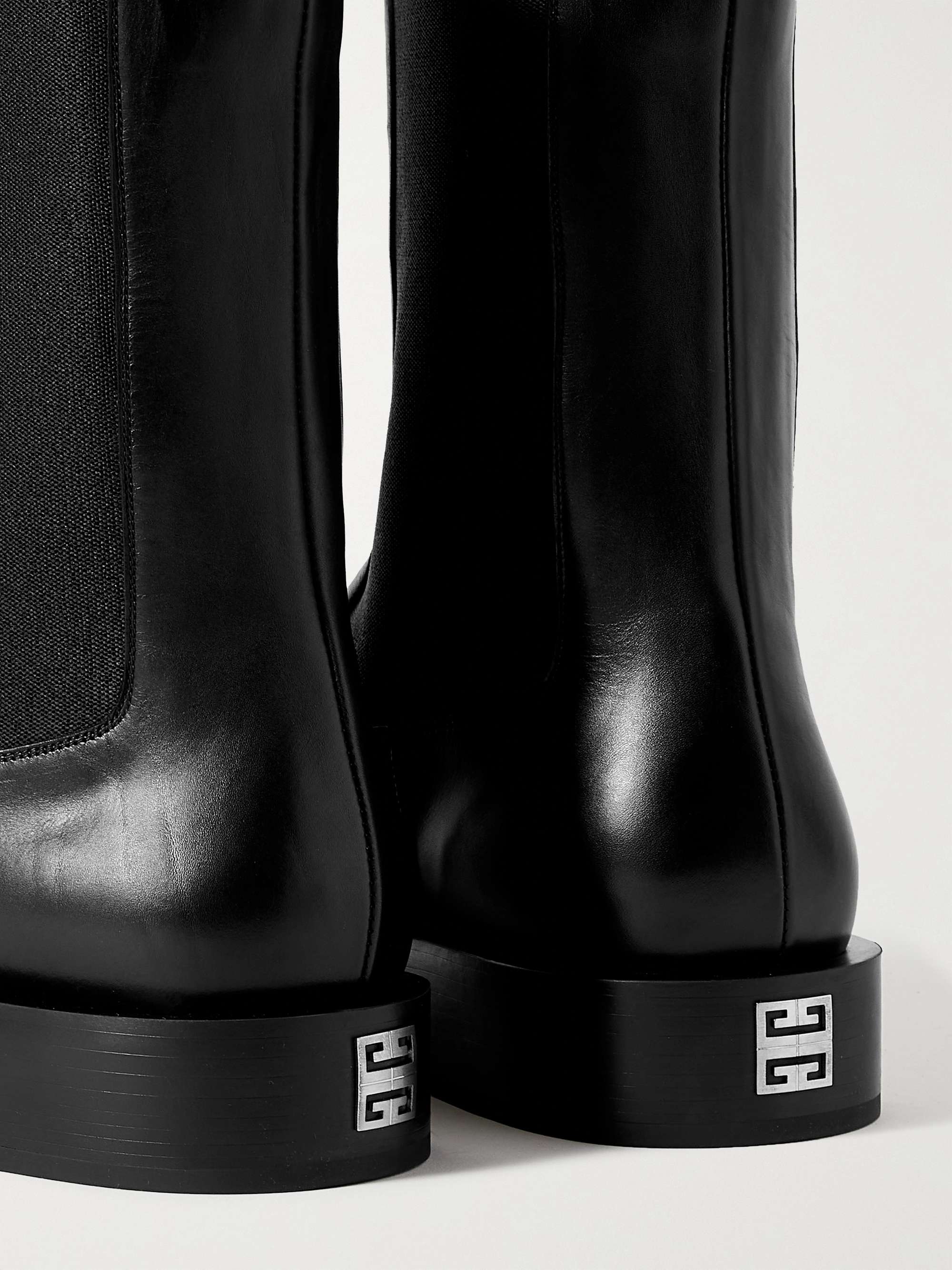 Logo-Detailed Leather Chelsea Boots