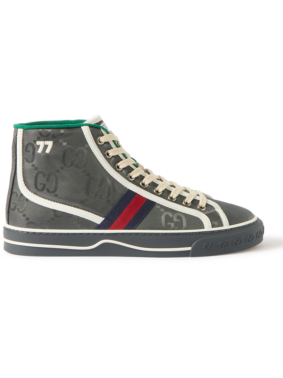 Off the Grid Webbing-Trimmed Monogrammed ECONYL Canvas High-Top Sneakers