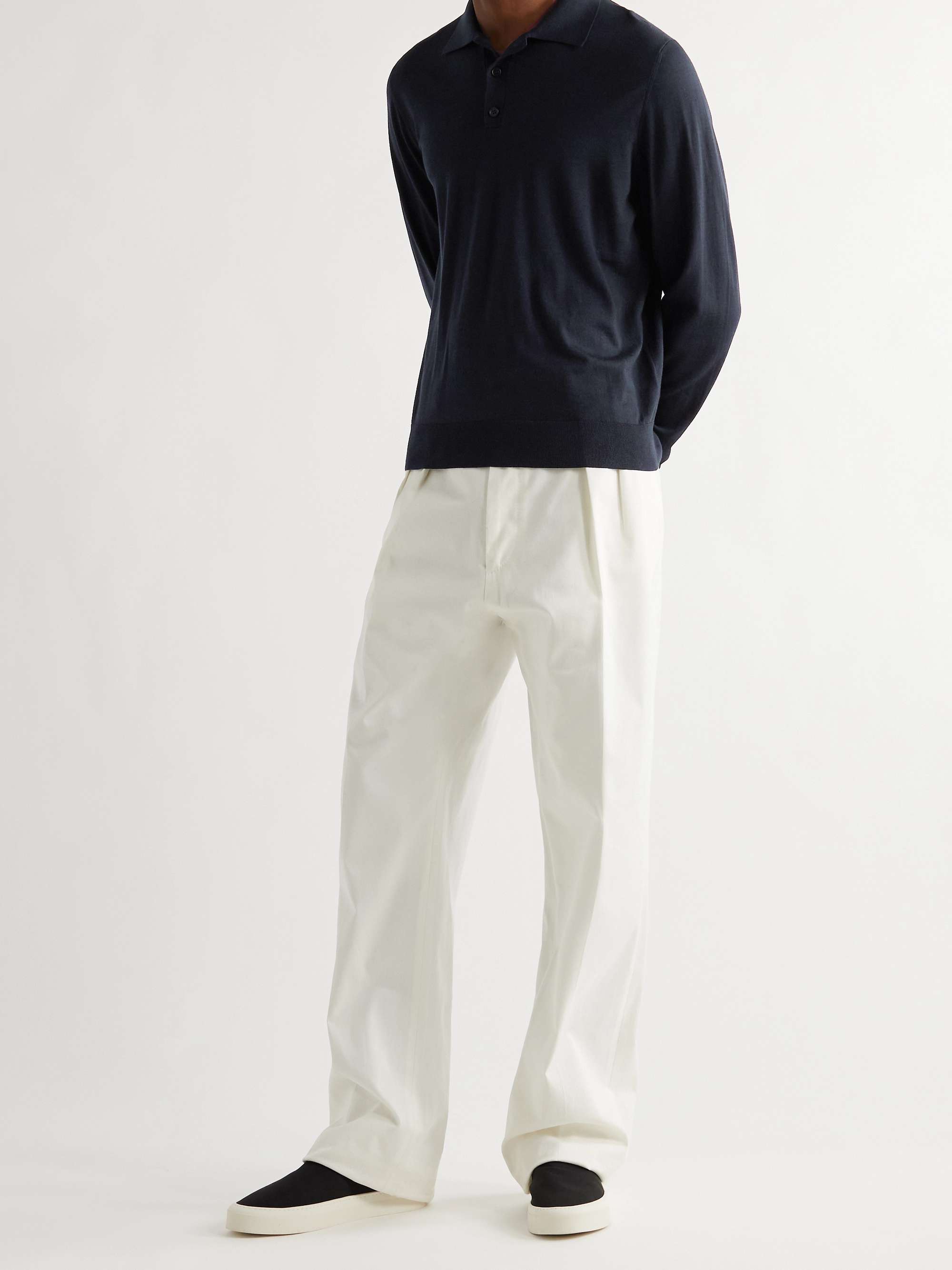 THE ROW Diego Merino Wool Polo Shirt