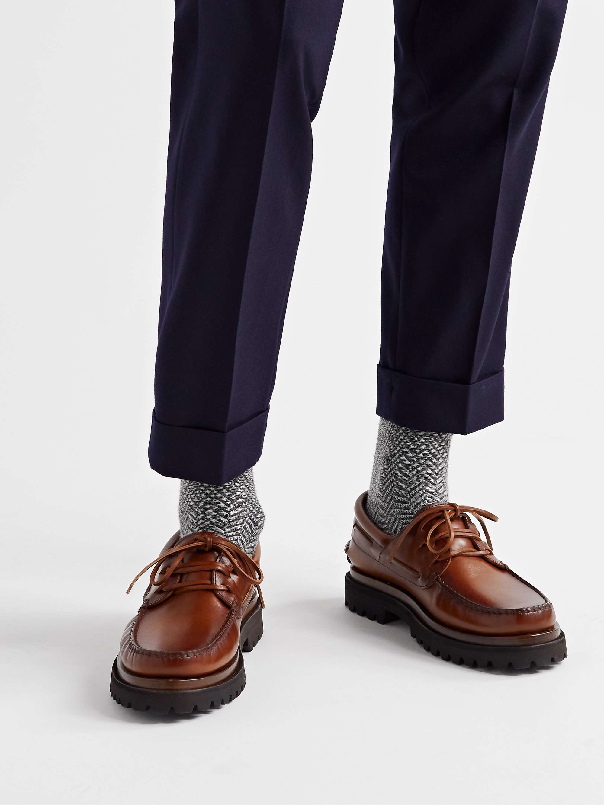 OFFICINE CREATIVE Heritage Leather Boat Shoes
