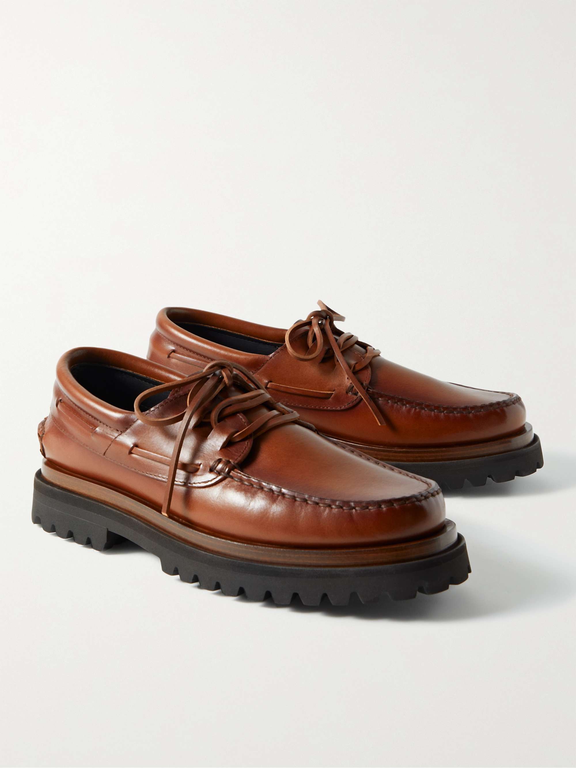 OFFICINE CREATIVE Heritage Leather Boat Shoes