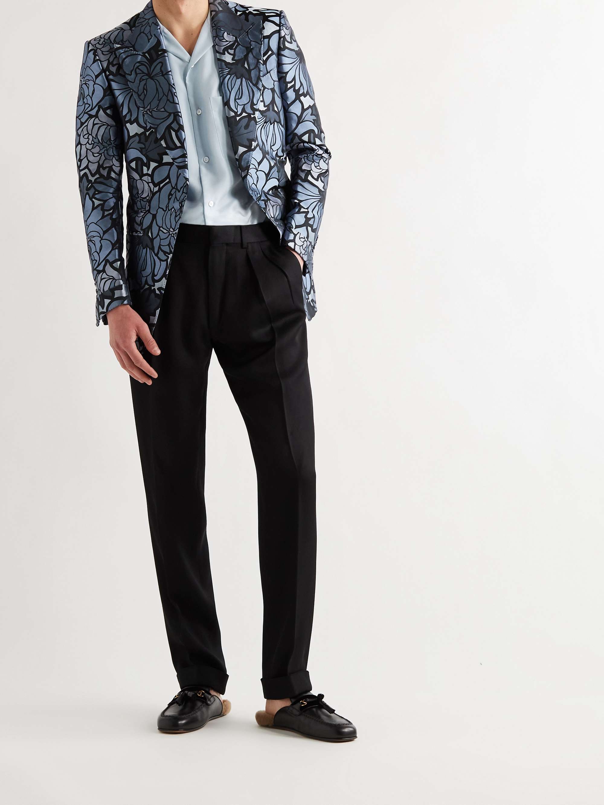 TOM FORD Atticus Slim-Fit Silk-Blend Jacquard Tuxedo Jacket