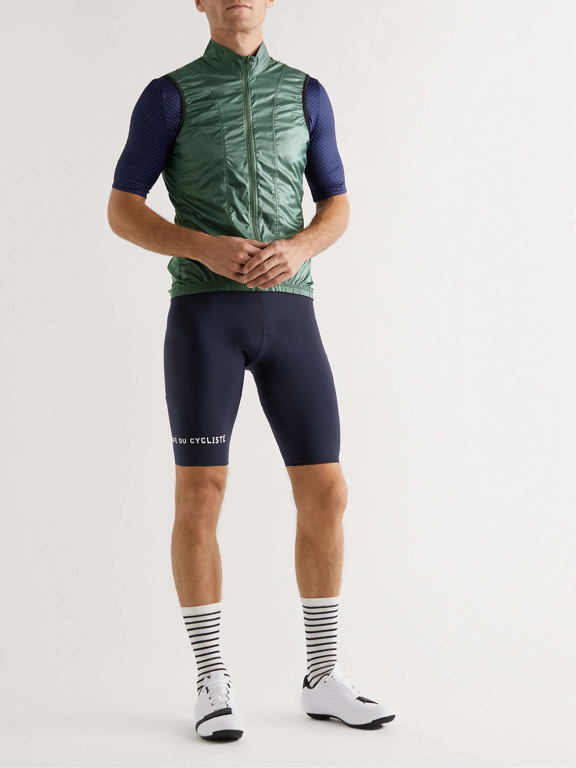 CAFE DU CYCLISTE Petra Mesh-Panelled Shell Cycling Gilet