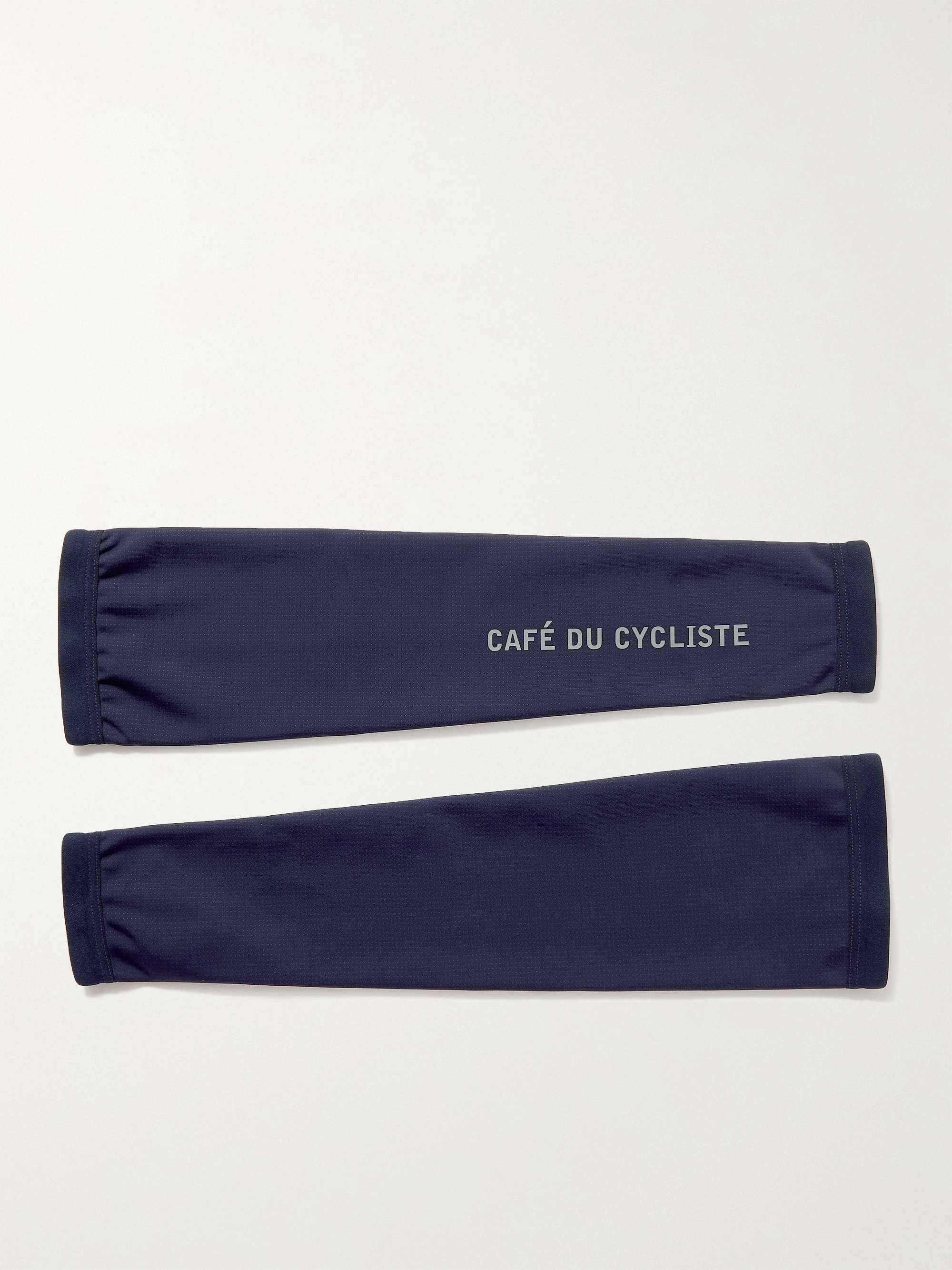 CAFE DU CYCLISTE Logo-Print Stretch-Jersey Cycling Arm Warmers