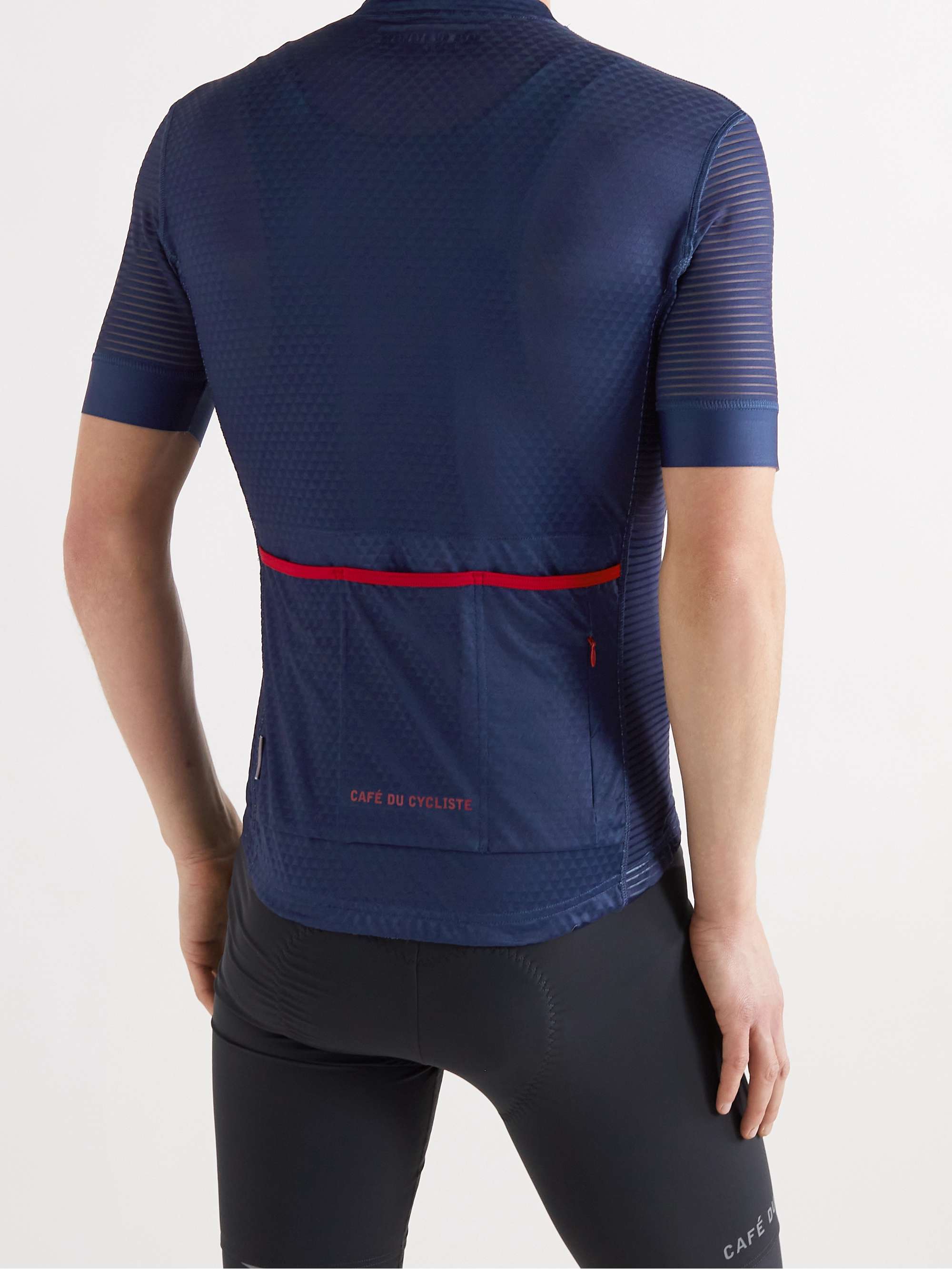 CAFE DU CYCLISTE Micheline Mesh-Panelled Cycling Jersey