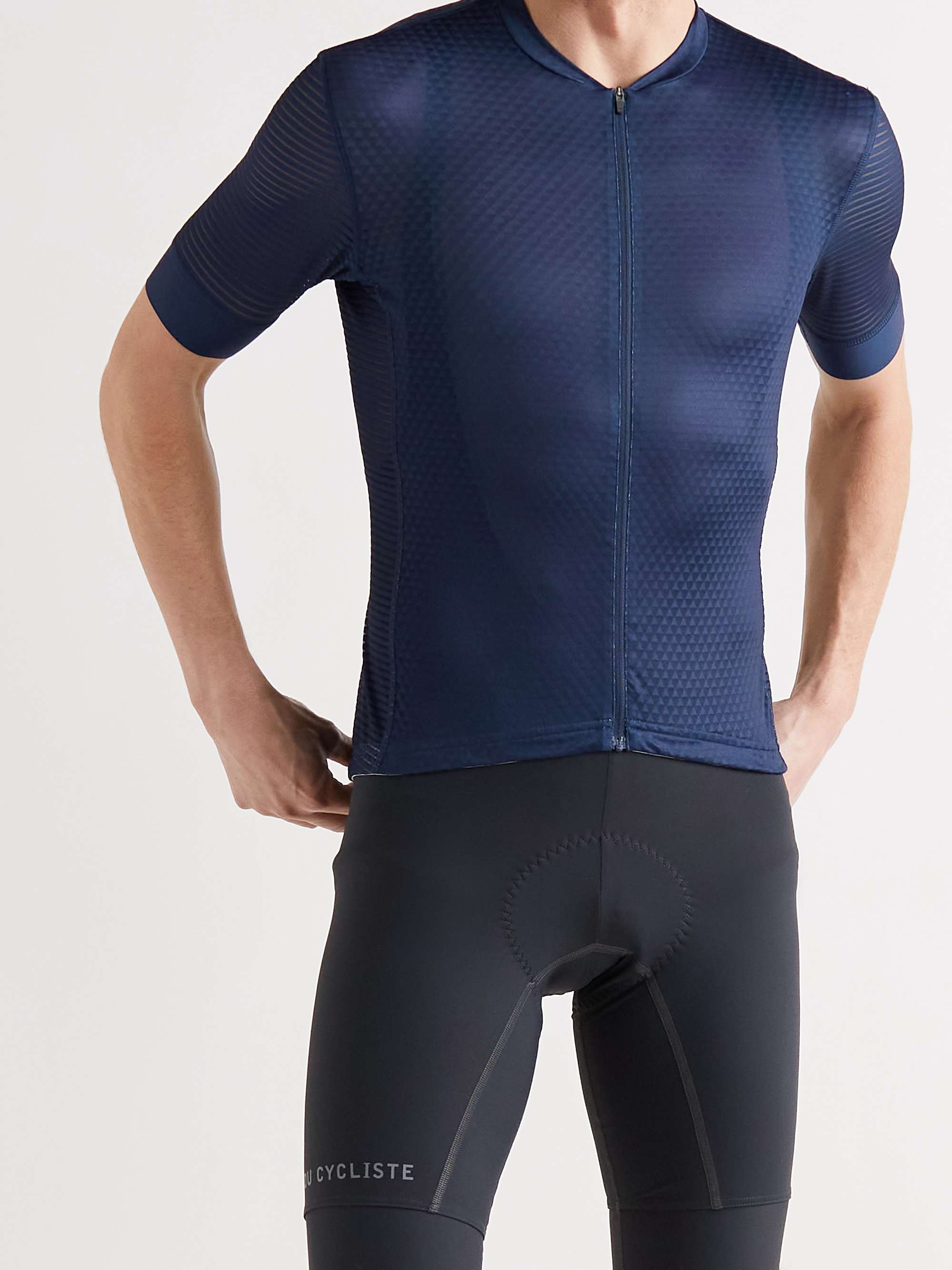 CAFE DU CYCLISTE Micheline Mesh-Panelled Cycling Jersey