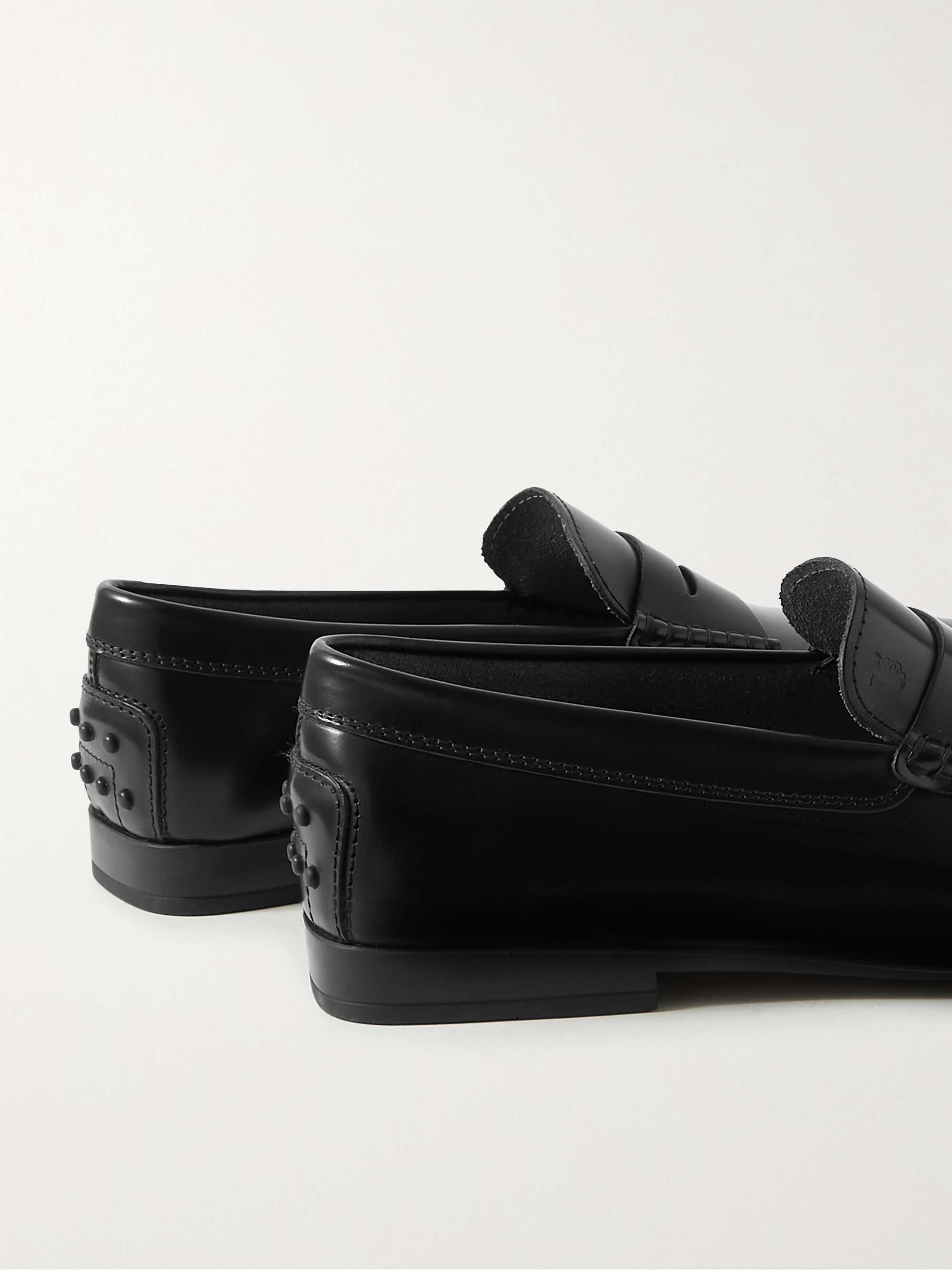 TOD'S Polished-Leather Penny Loafers