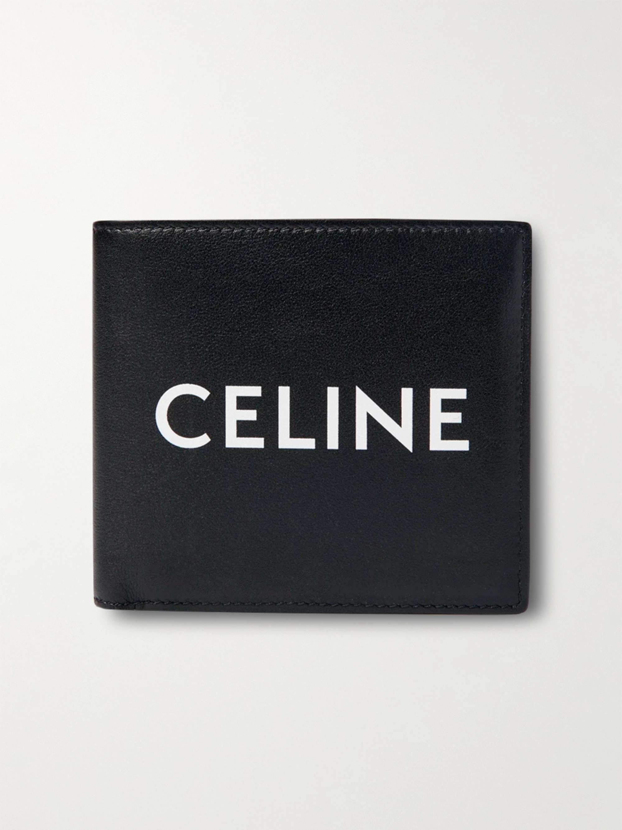 CELINE HOMME Logo-Print Leather Billfold Wallet