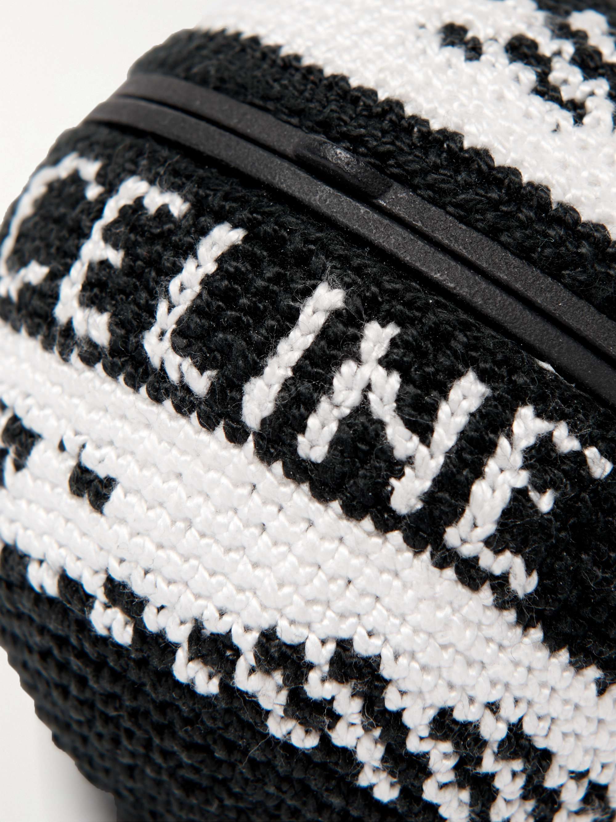 CELINE HOMME Logo-Jacquard Crocheted AirPods Case