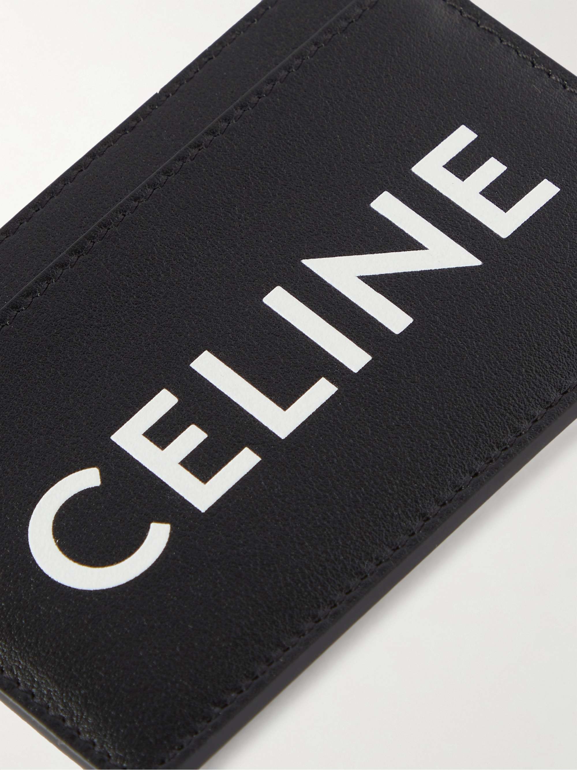 CELINE HOMME Cross-Grain Leather Cardholder