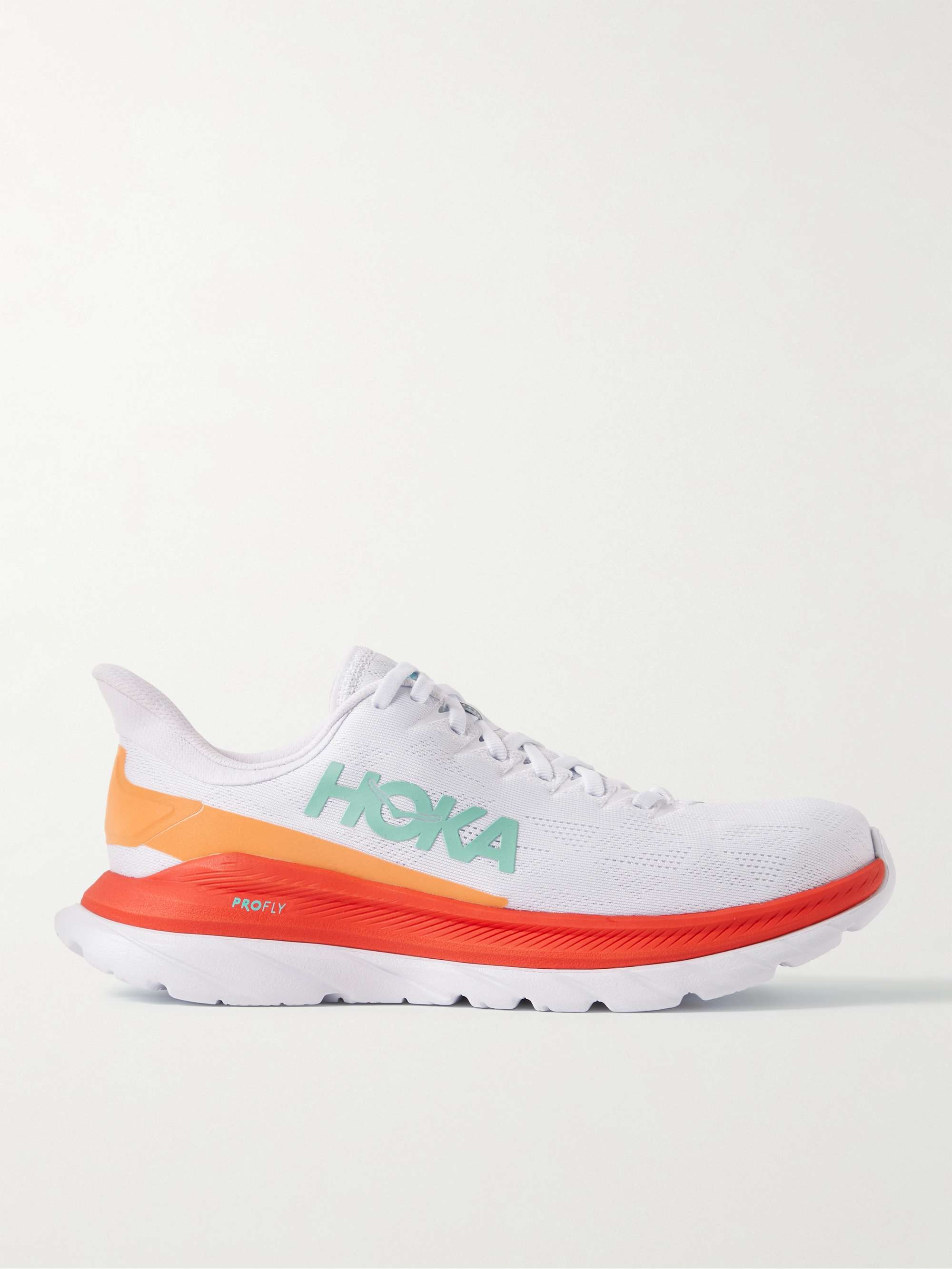 HOKA ONE ONE Mach 4 Rubber-Trimmed Mesh Running Sneakers