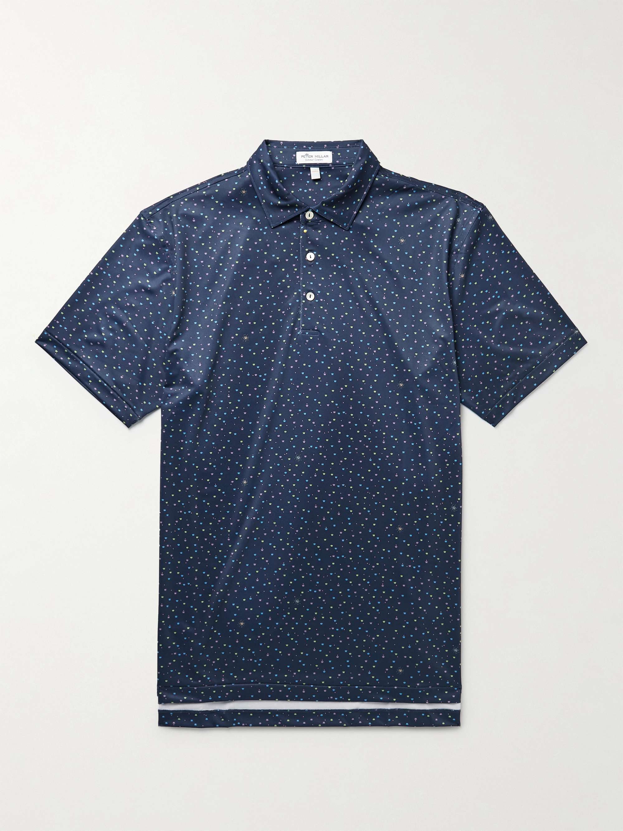 PETER MILLAR Hoops Printed Stretch-Jersey Golf Polo Shirt