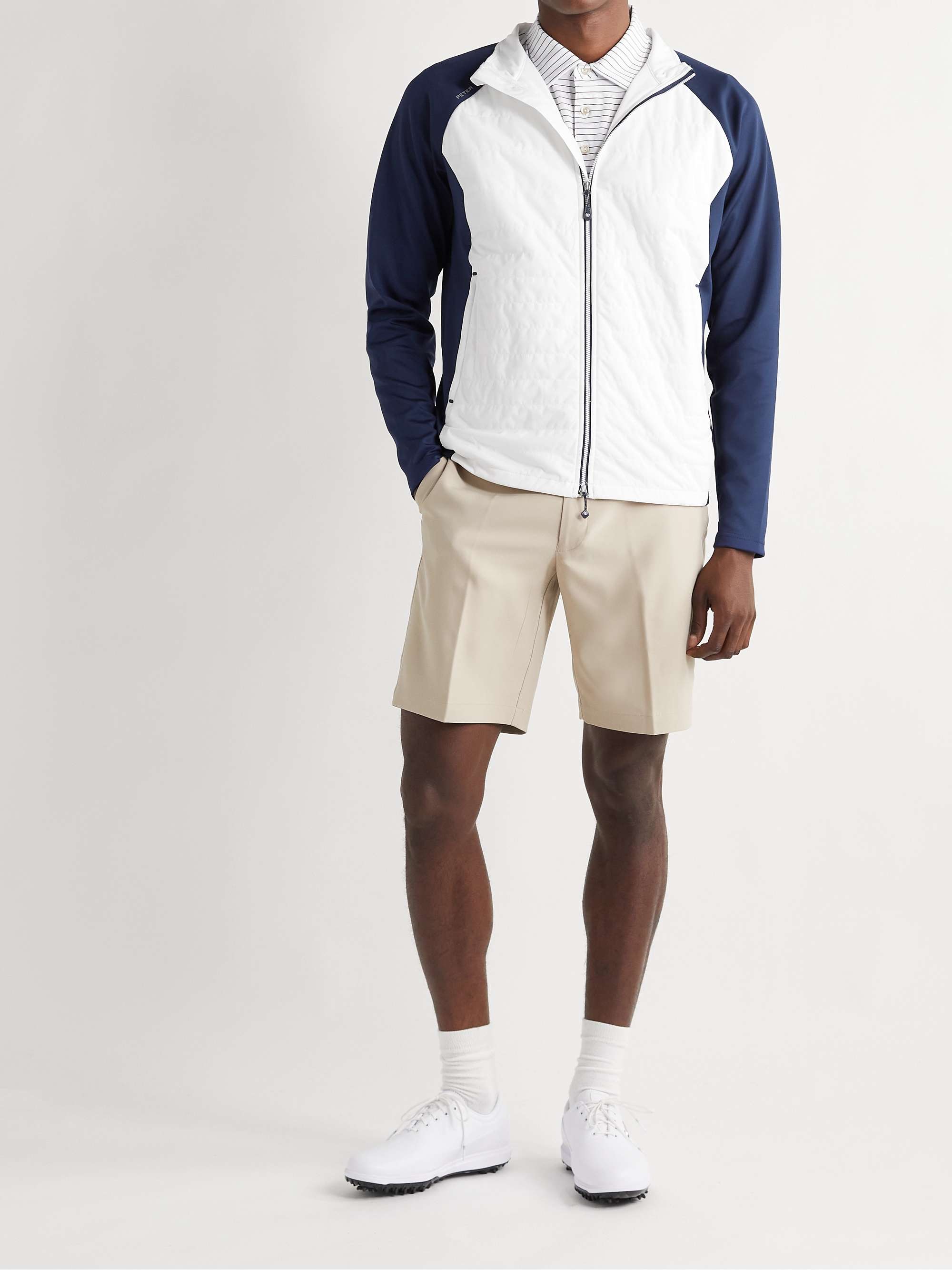 PETER MILLAR Stretch-Jersey and Quilted Shell Golf Jacket