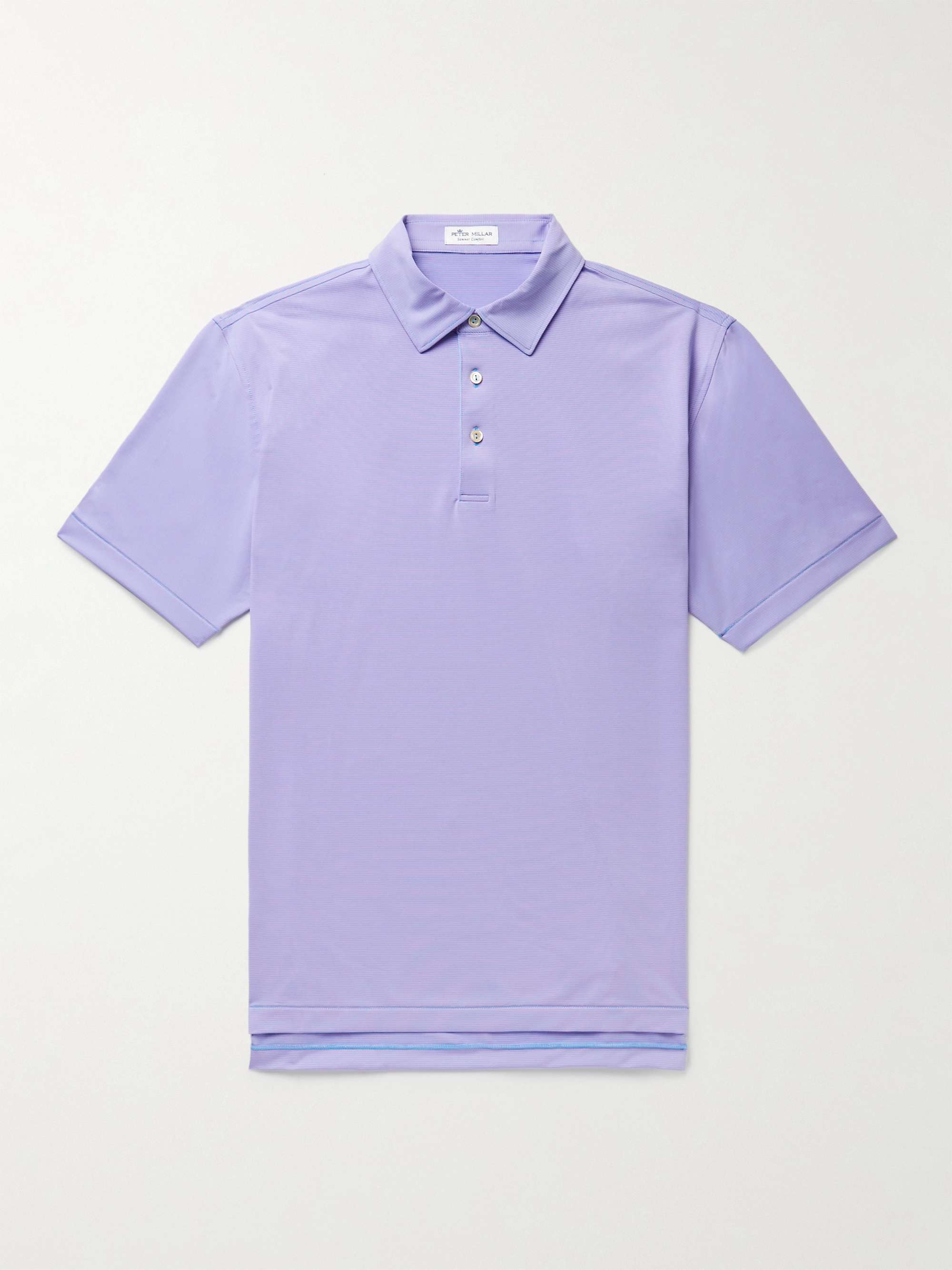 PETER MILLAR Jubilee Striped Tech-Jersey Golf Polo Shirt